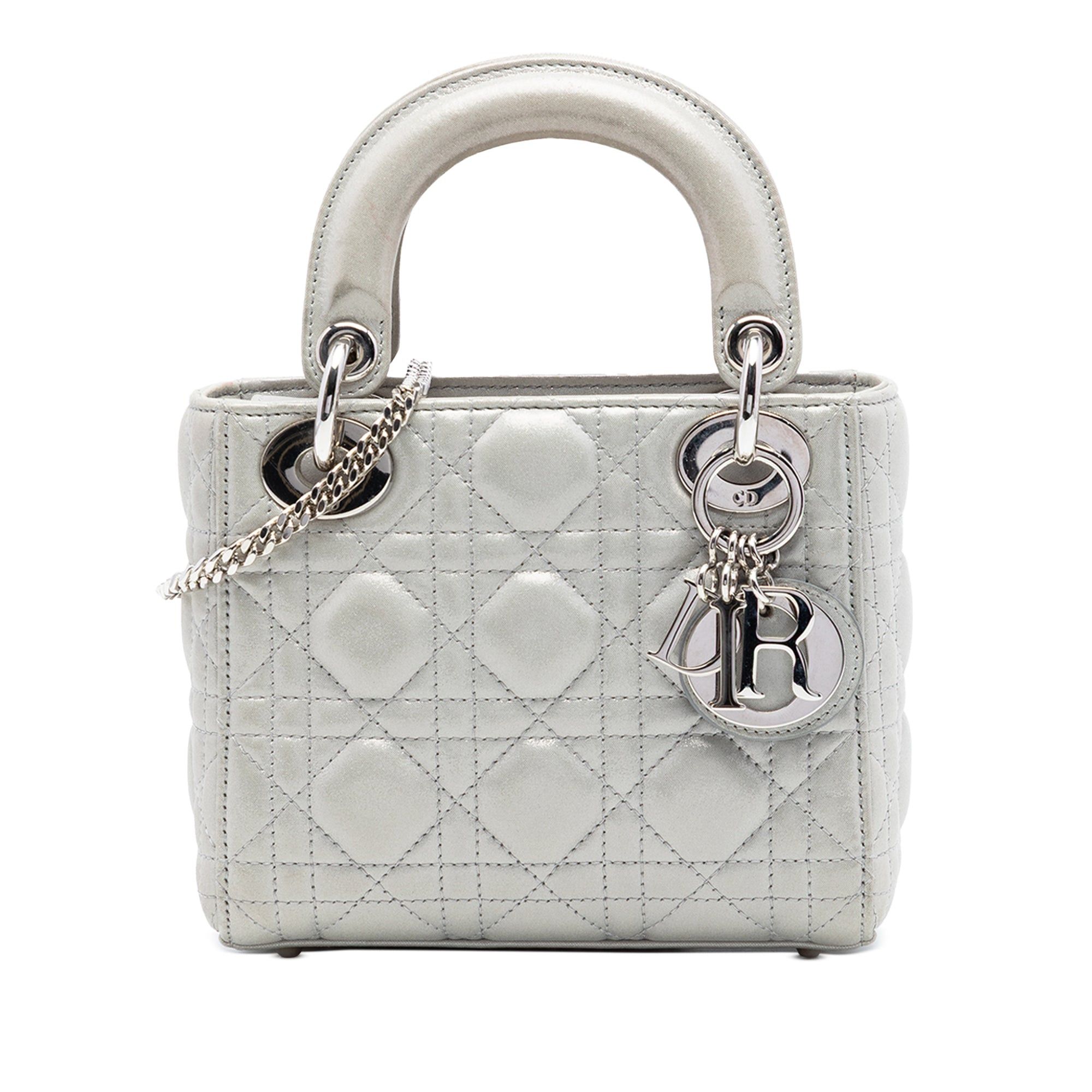 Dior Mini Iridescent Lambskin Cannage Lady Dior Size ONE SIZE - 1 Thumbnail