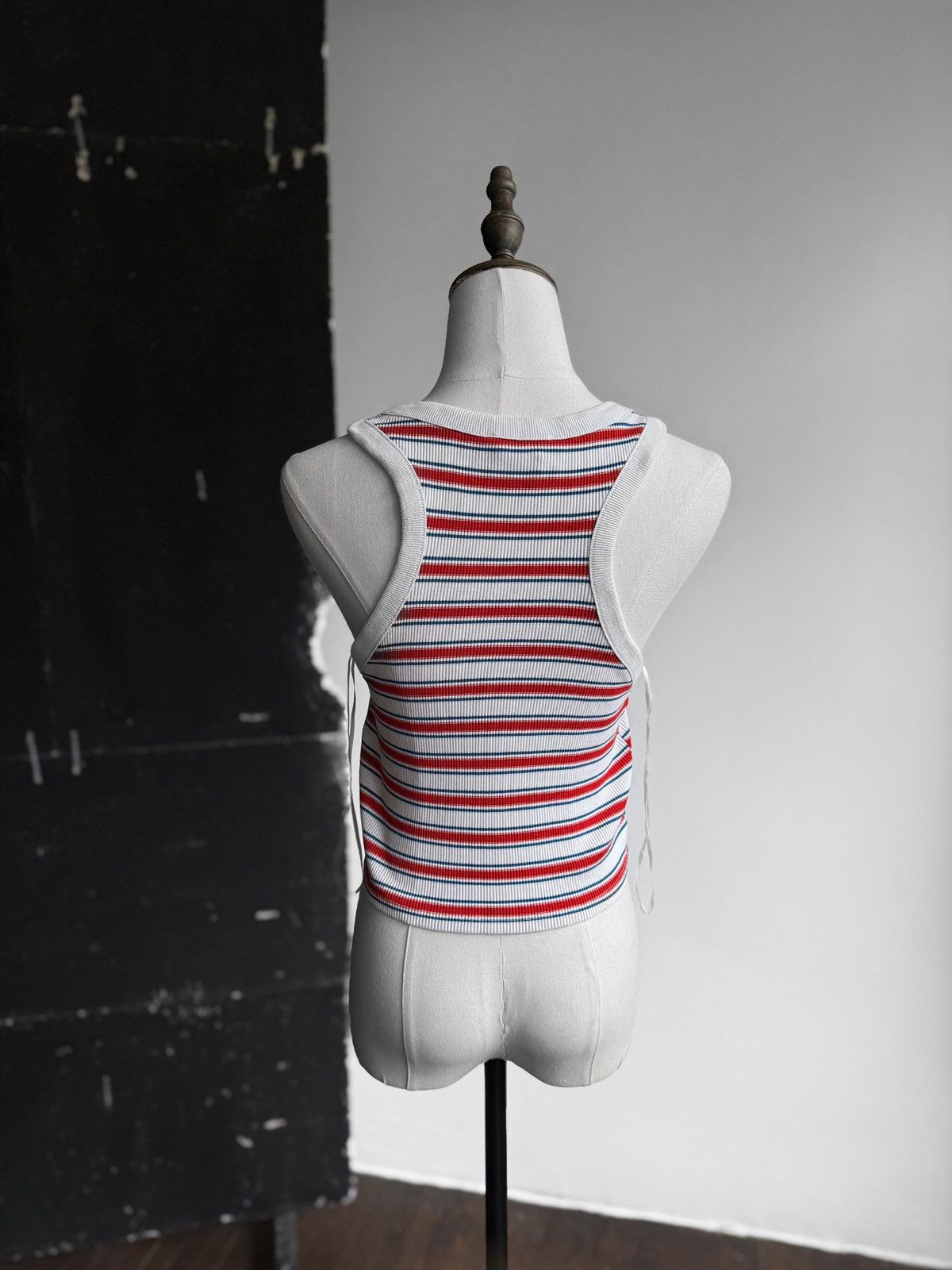 Kappa × Zara Kappa x Zara Womens Striped Cropped Tank Top Red/White Size L / US 10 / IT 46 - 3 Thumbnail
