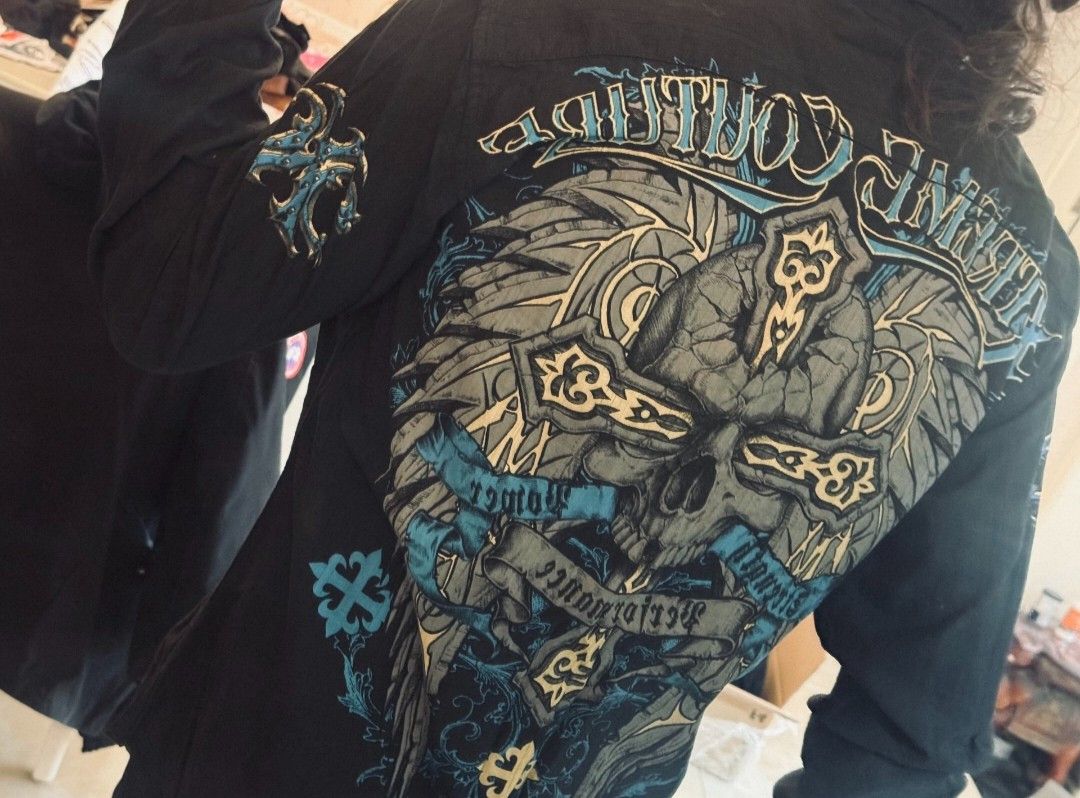 Affliction xtreme couture affliction style print shirt Size US M / EU 48-50 / 2 - 4 Thumbnail
