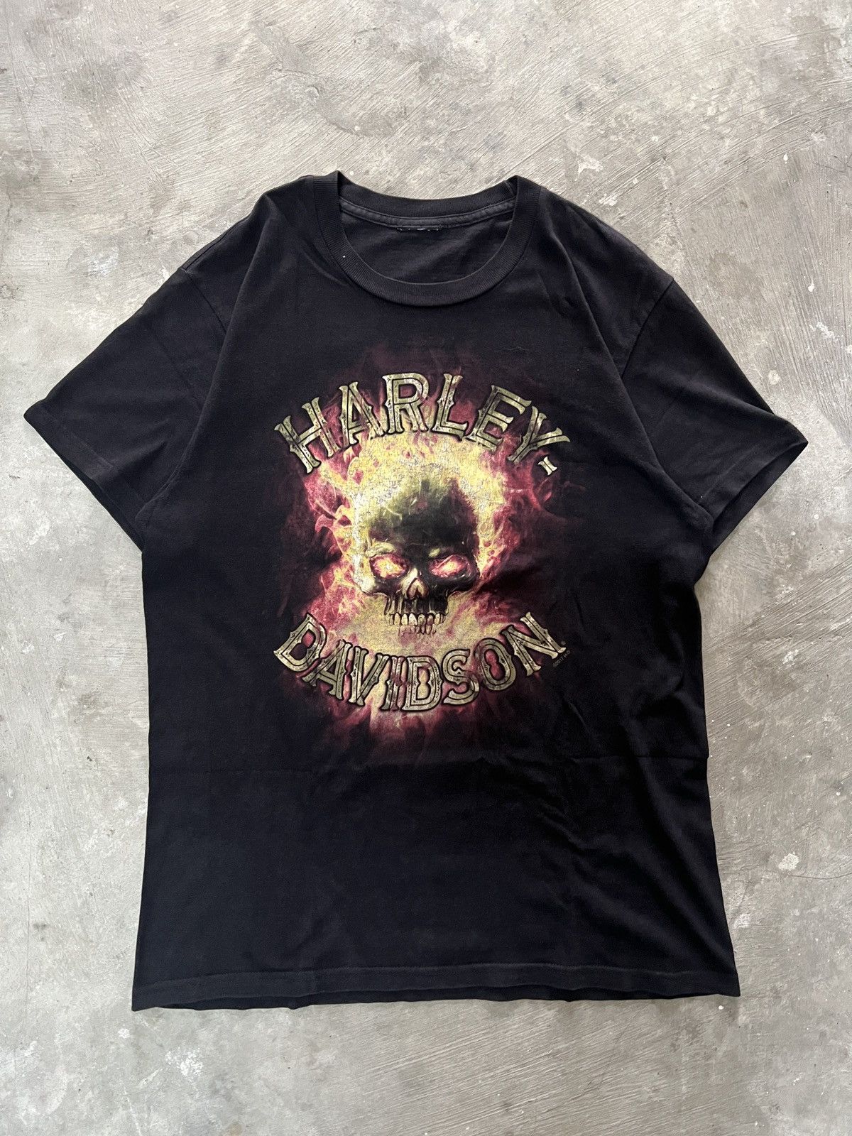 Harley Davidson Harley-Davidson Flaming Skull Graphic Tee Size US M / EU 48-50 / 2 - 2 Thumbnail