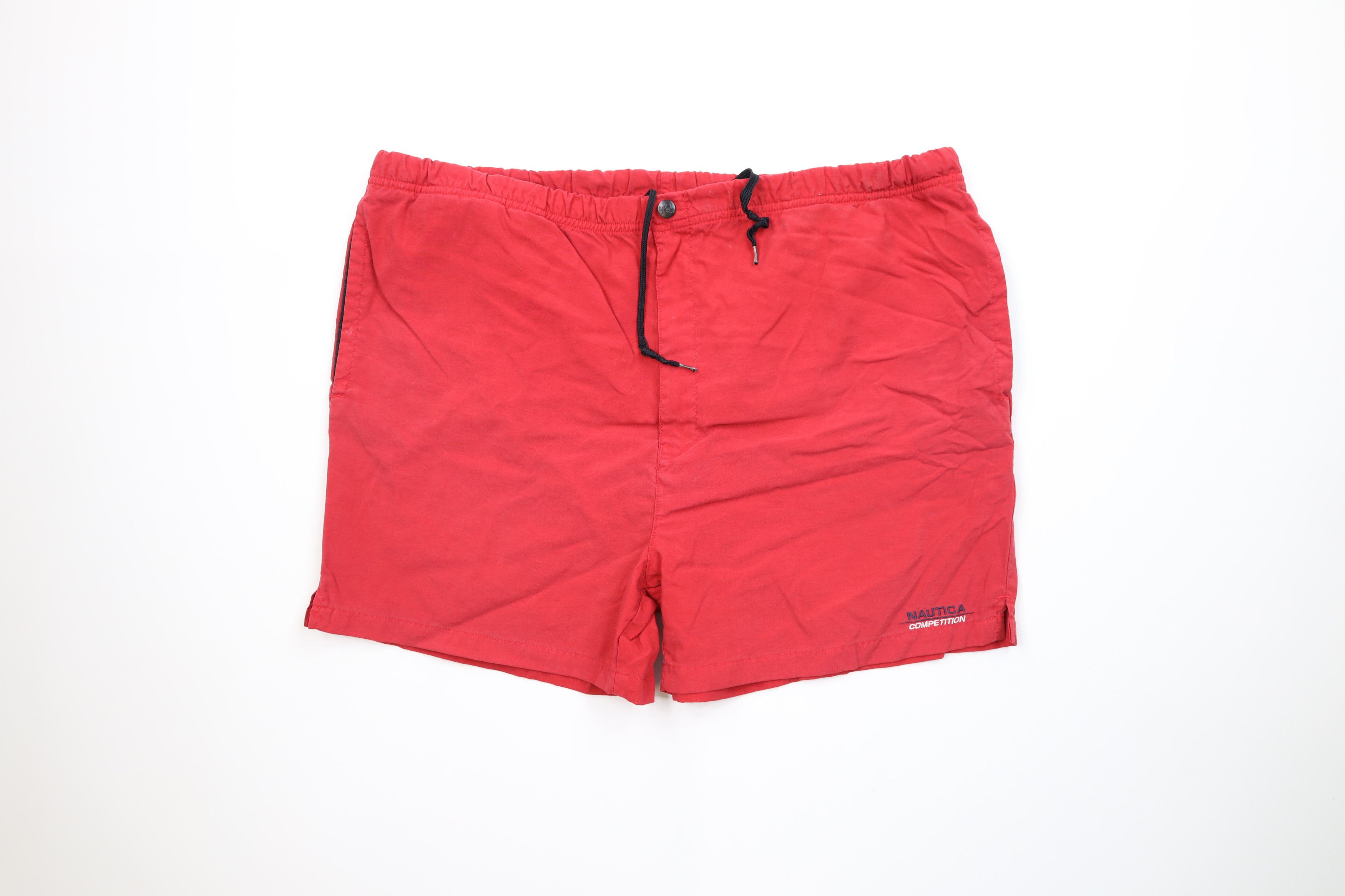 Nautica Vintage 90s Nautica Competition Above Knee Shorts Red Size US 36 / EU 52 - 1 Thumbnail