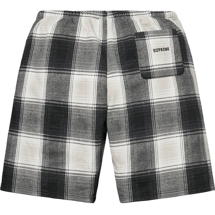 Supreme Supreme Nike Plaid Sweat Short Black FW18 Shorts Brand New