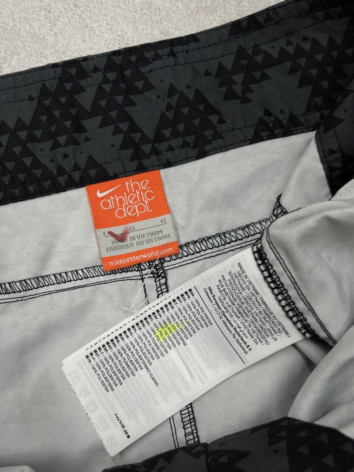Nike Mens Nike Athletic Dept Geometric Board Shorts Swoosh Size US 34 / EU 50 - 7 Thumbnail