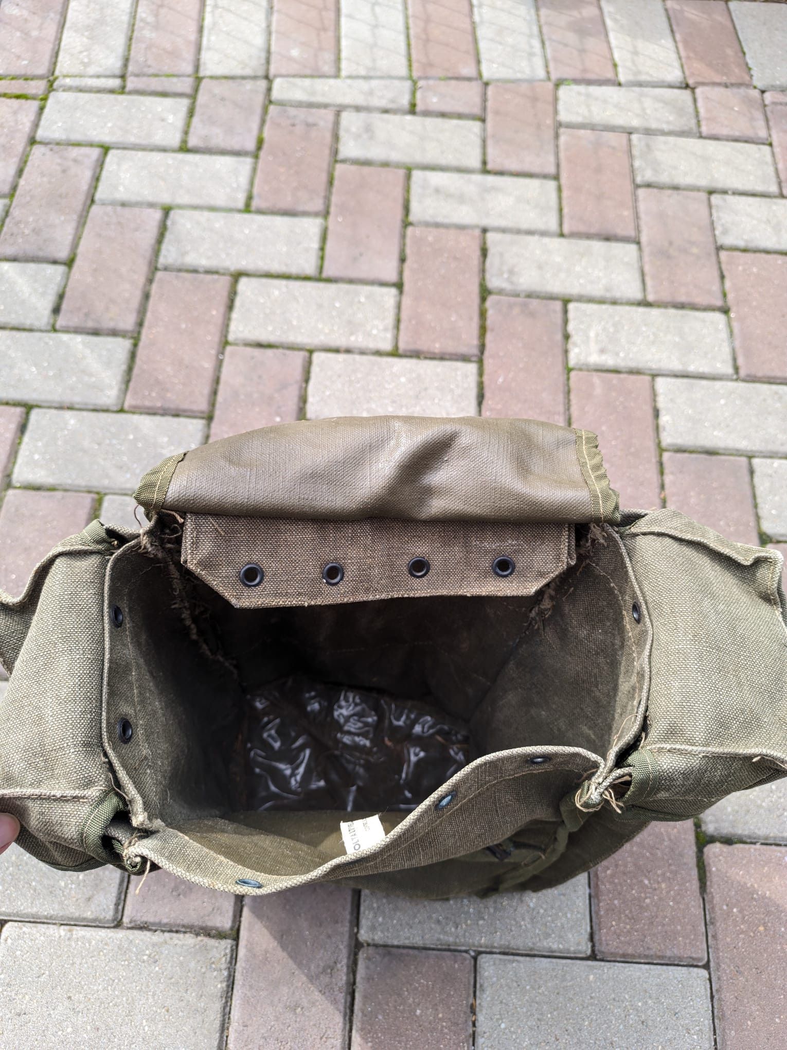 Vintage trashed destroyed vintage military backpack italy rare Size ONE SIZE - 12 Thumbnail