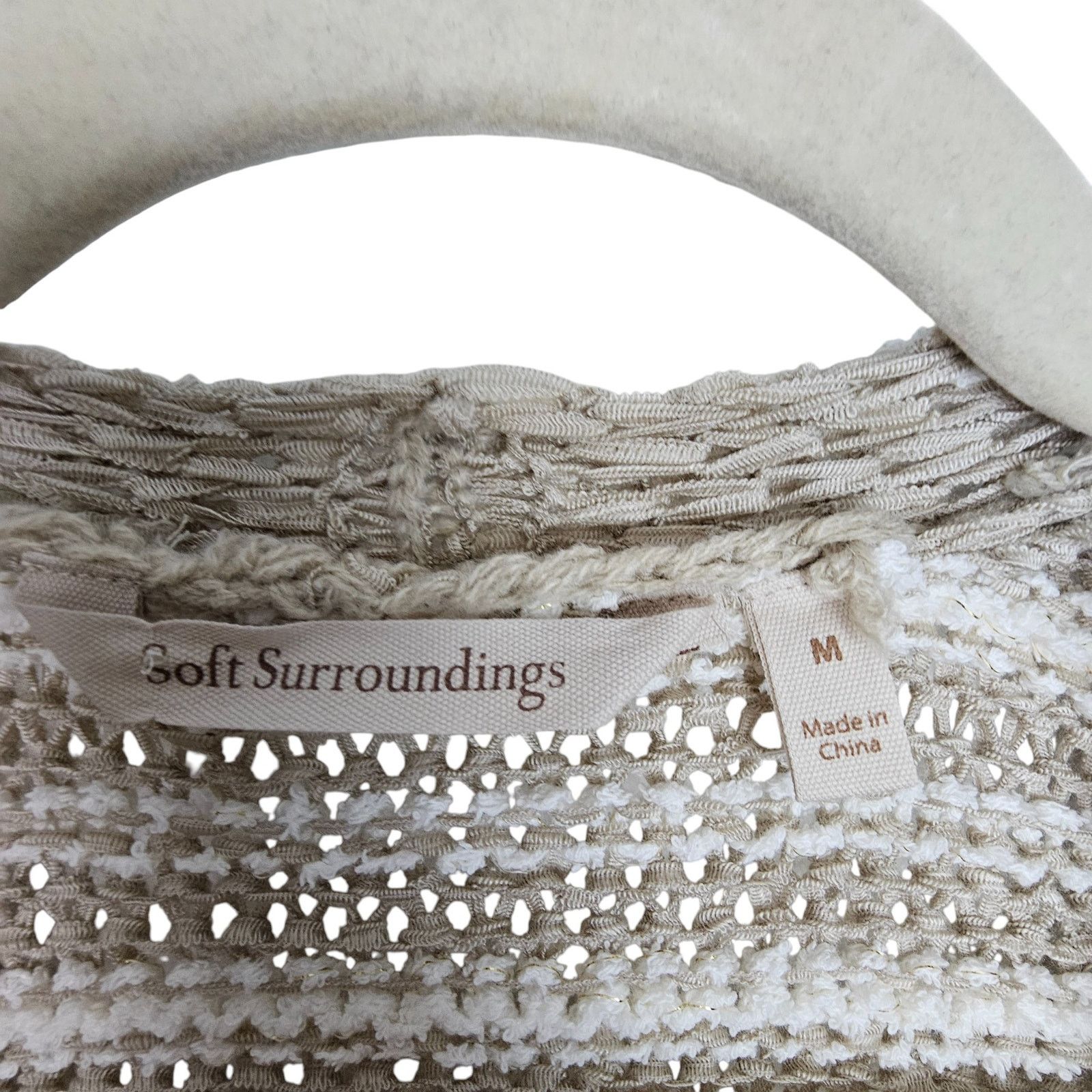 Soft Surroundings Soft Surroundings Womens Lucie Striped Knit Cardigan Sweater Size M / US 6-8 / IT 42-44 - 6 Thumbnail