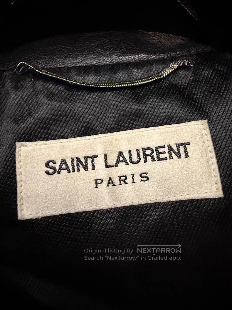 Saint Laurent Paris Saint Laurent Paris Motorcycle Leather Jacket Size US M / EU 48-50 / 2 - 2 Thumbnail