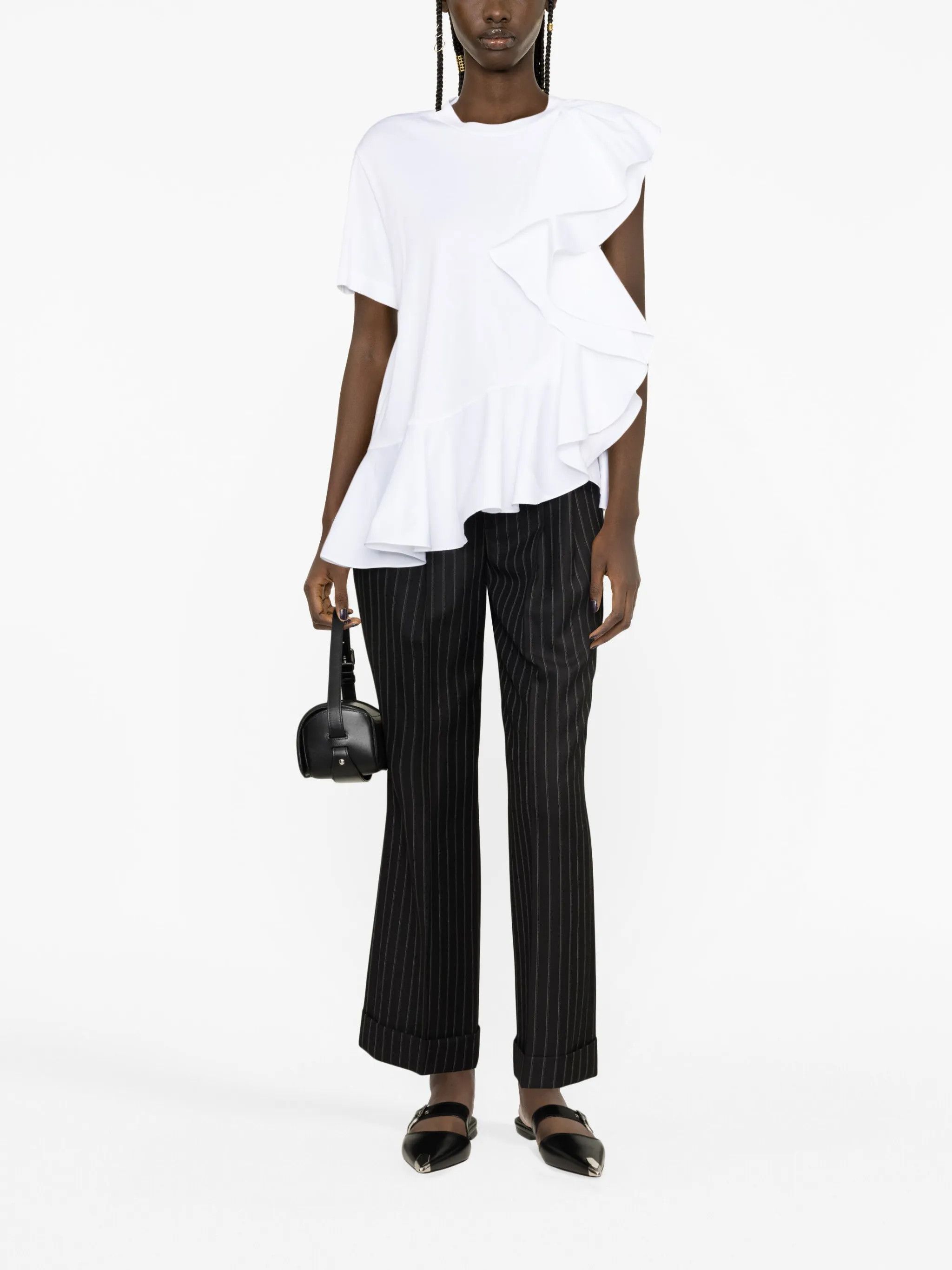 Alexander McQueen o1y0325 Blouse in White Size S / US 4 / IT 40 - 2 Thumbnail