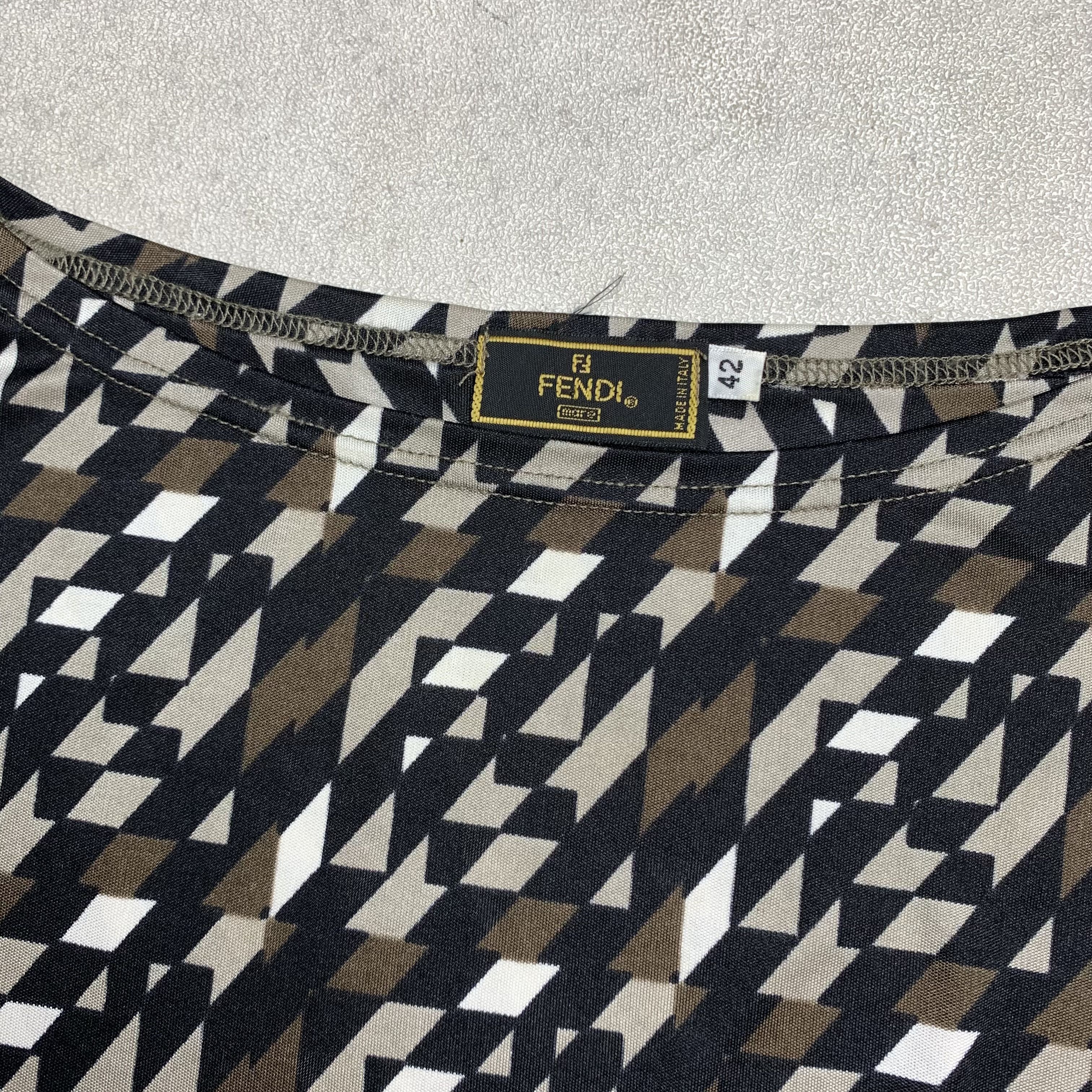 Fendi Vintage Fendi Top Geometric Print Size M / US 6-8 / IT 42-44 - 4 Thumbnail