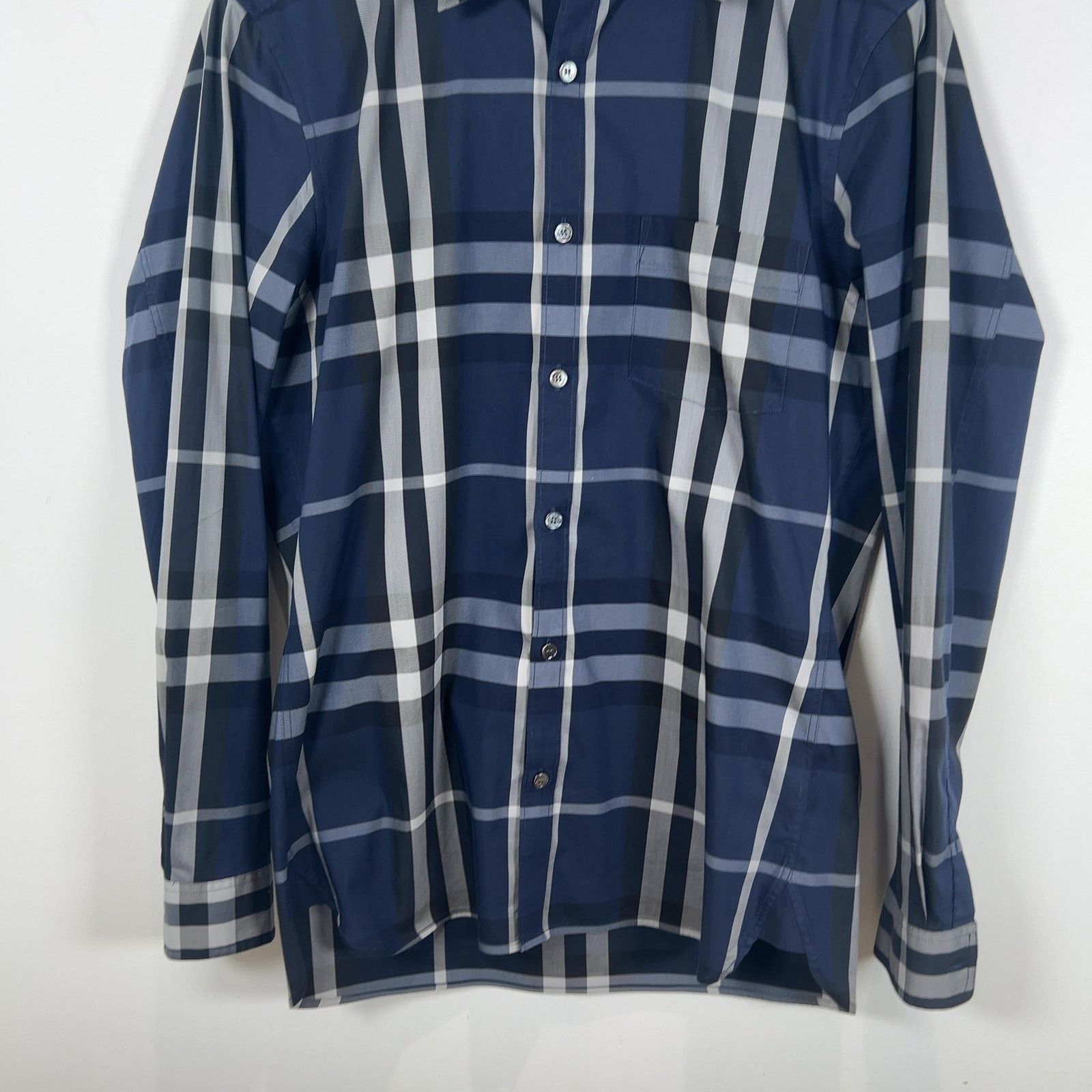 Burberry Burberry Blue Check Shirt Size US M / EU 48-50 / 2 - 3 Thumbnail