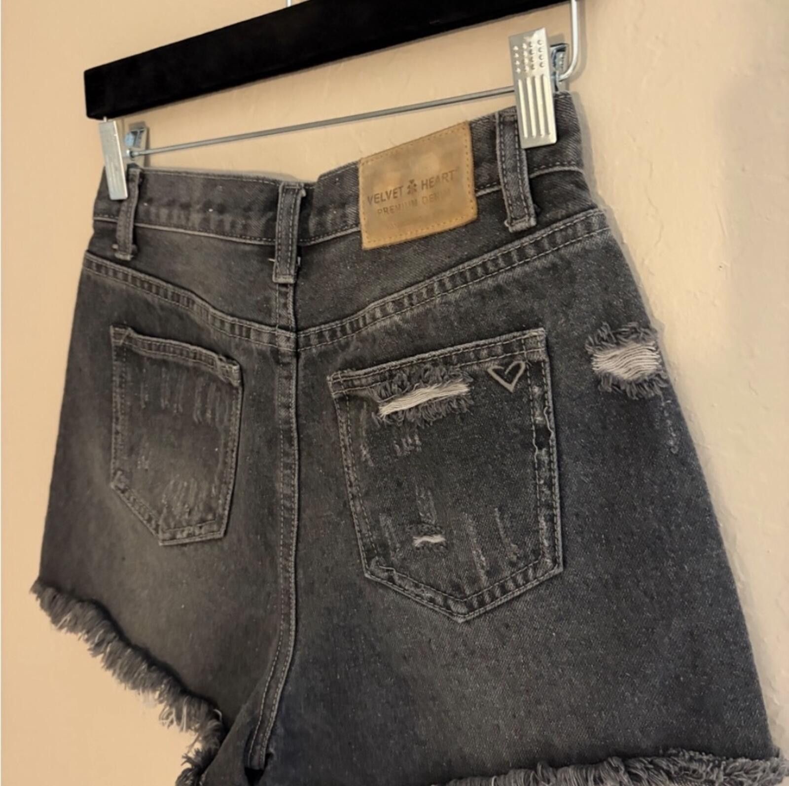 Other Velvet Heart Women's Charcoal Jean Shorts Size 25" / US 0 / IT 36 - 5 Thumbnail