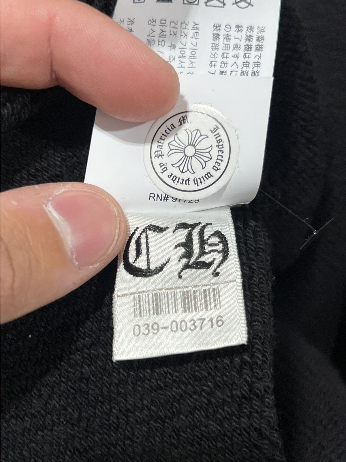 Chrome Hearts Chrome Hearts Black On Black Nylon Cross Size US L / EU 52-54 / 3 - 9 Thumbnail