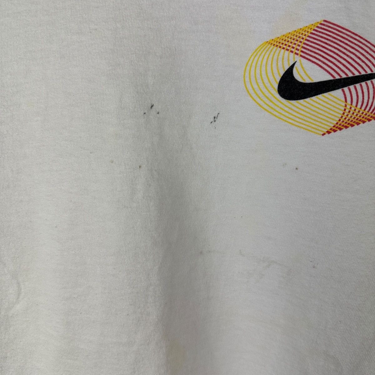 Nike × Vintage Vintage 90s Nike White Tag Swoosh Double Sided Shirt Size US XS / EU 42 / 0 - 4 Thumbnail