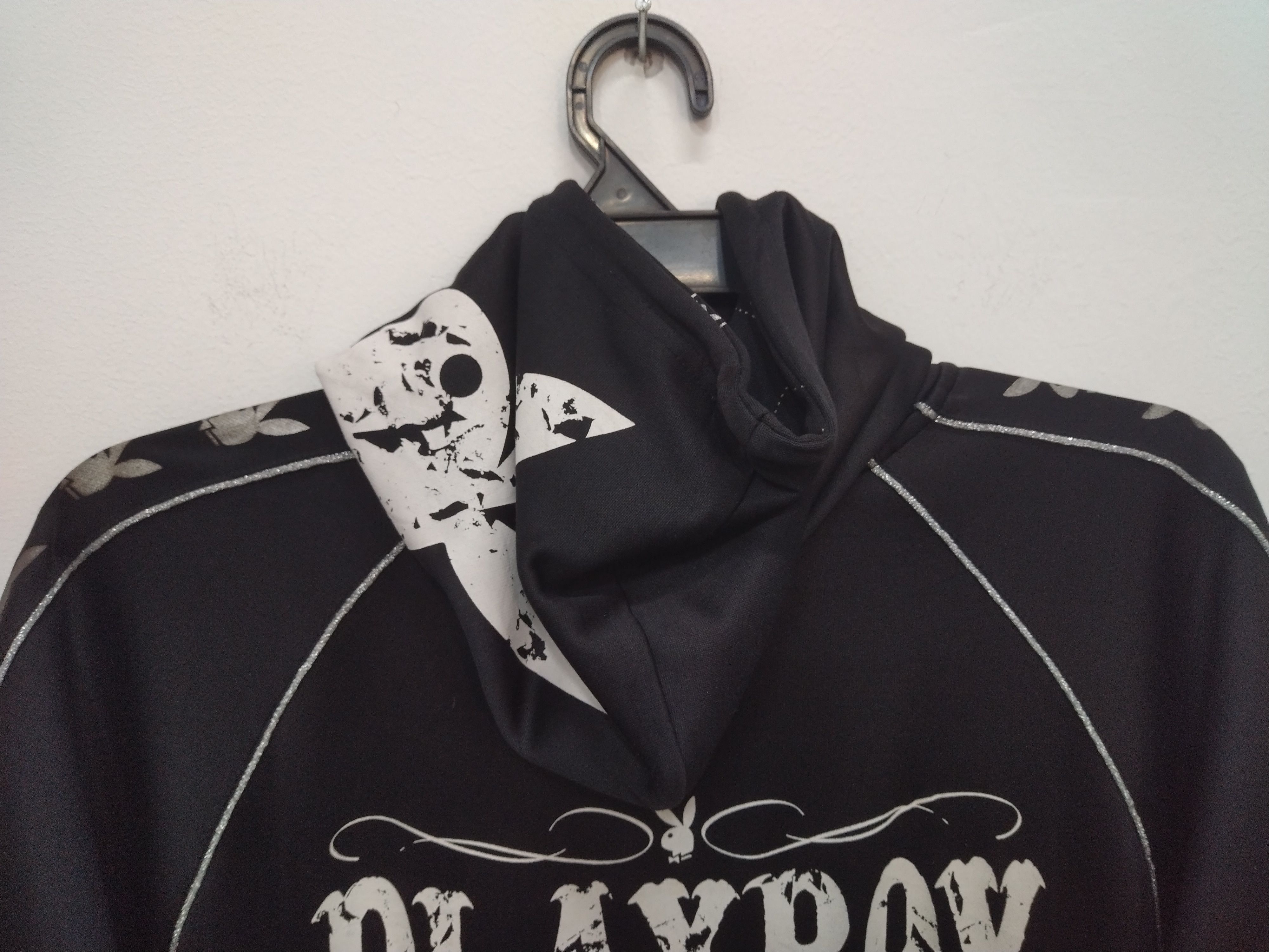 Playboy × Vintage 💥Hoodie S/sleeve zipper Playboy Nice big ori crack print Size L / US 10 / IT 46 - 10 Thumbnail