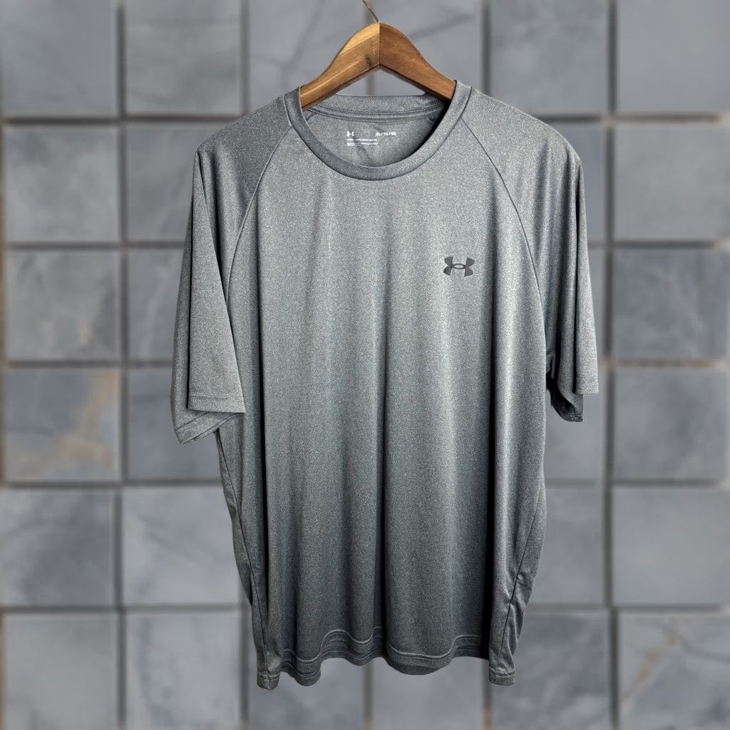Under Armour Under Armour Shirt Mens XL Gray Short Sleeve Raglan Loose Fit Training Shirt T-Shirt Crew Neck Sports Moisture Wicking Size US XL / EU 56 / 4 - 1 Thumbnail