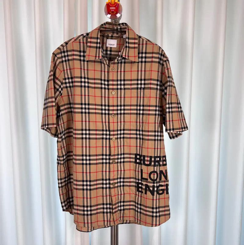 Burberry Burberry Beige Cotton Men's Shirt Size US M / EU 48-50 / 2 - 1 Thumbnail