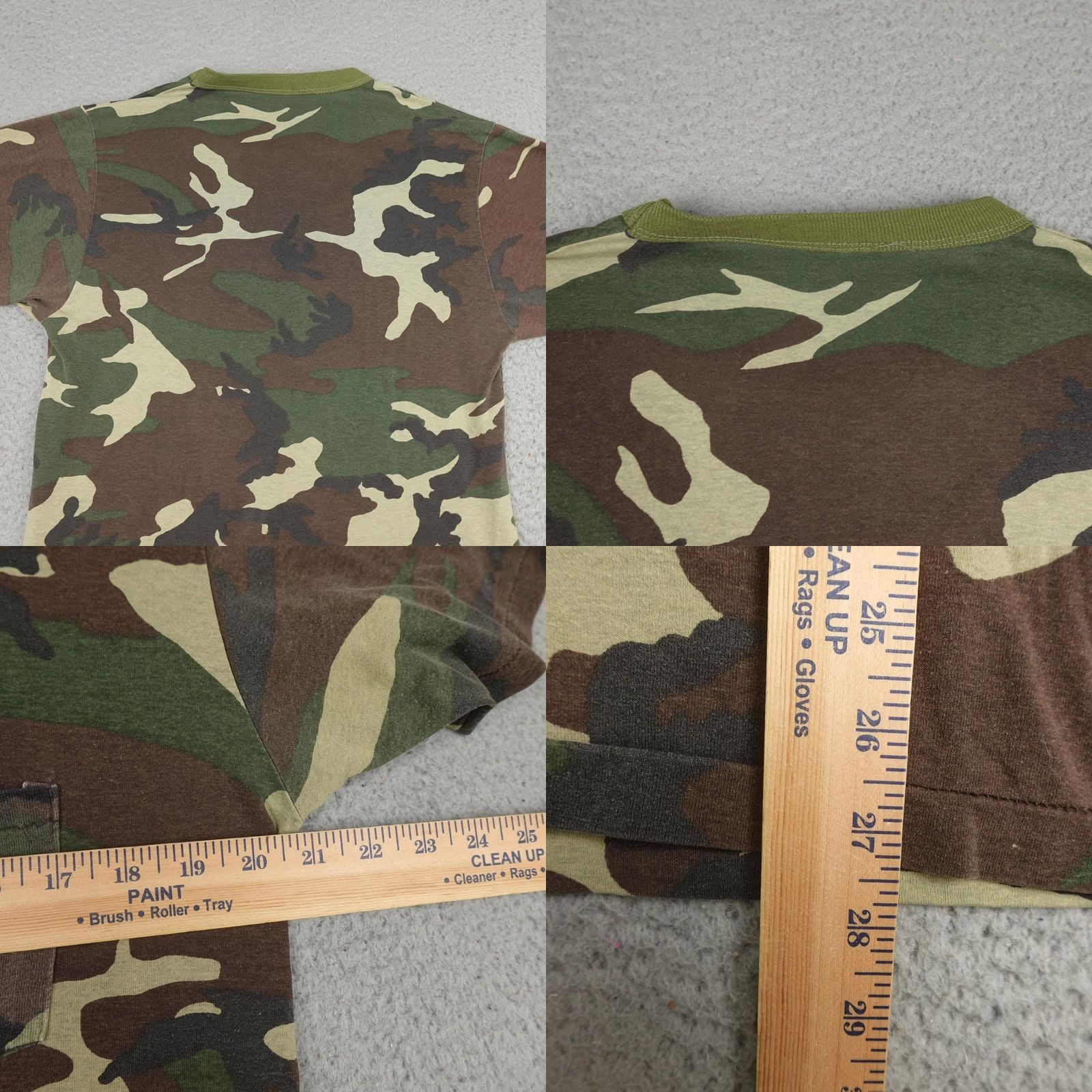 Vintage VINTAGE Camouflage Shirt Mens Large Green Brown Camo Pocket Tee Military Outdoors Soft 90s Size US M / EU 48-50 / 2 - 8 Thumbnail
