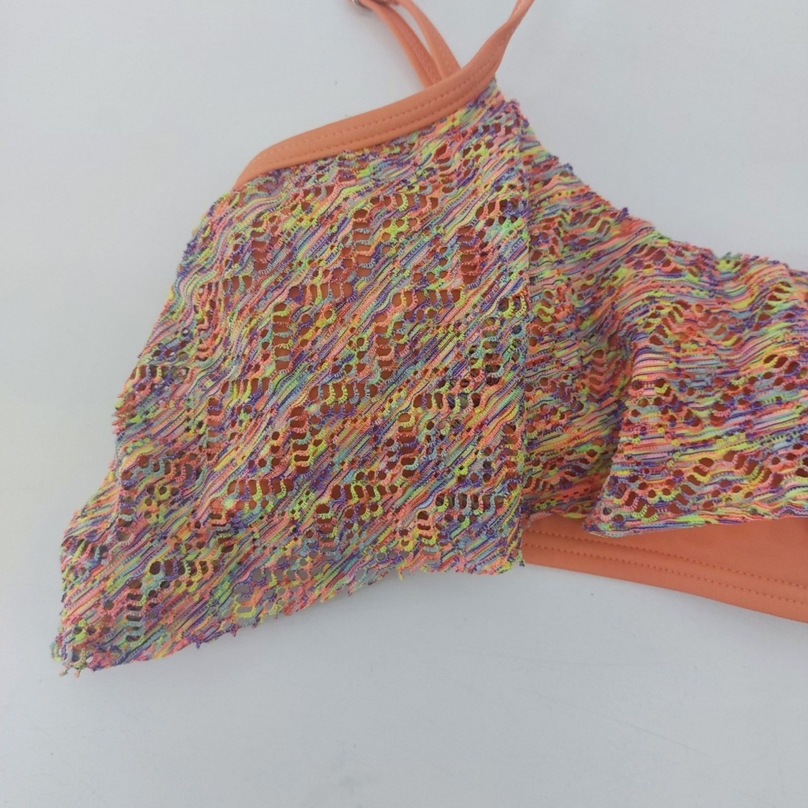 REEF Reef Women's Large Y2K Bikini Top Orange Multicolored Pool Size L / US 10 / IT 46 - 13 Thumbnail