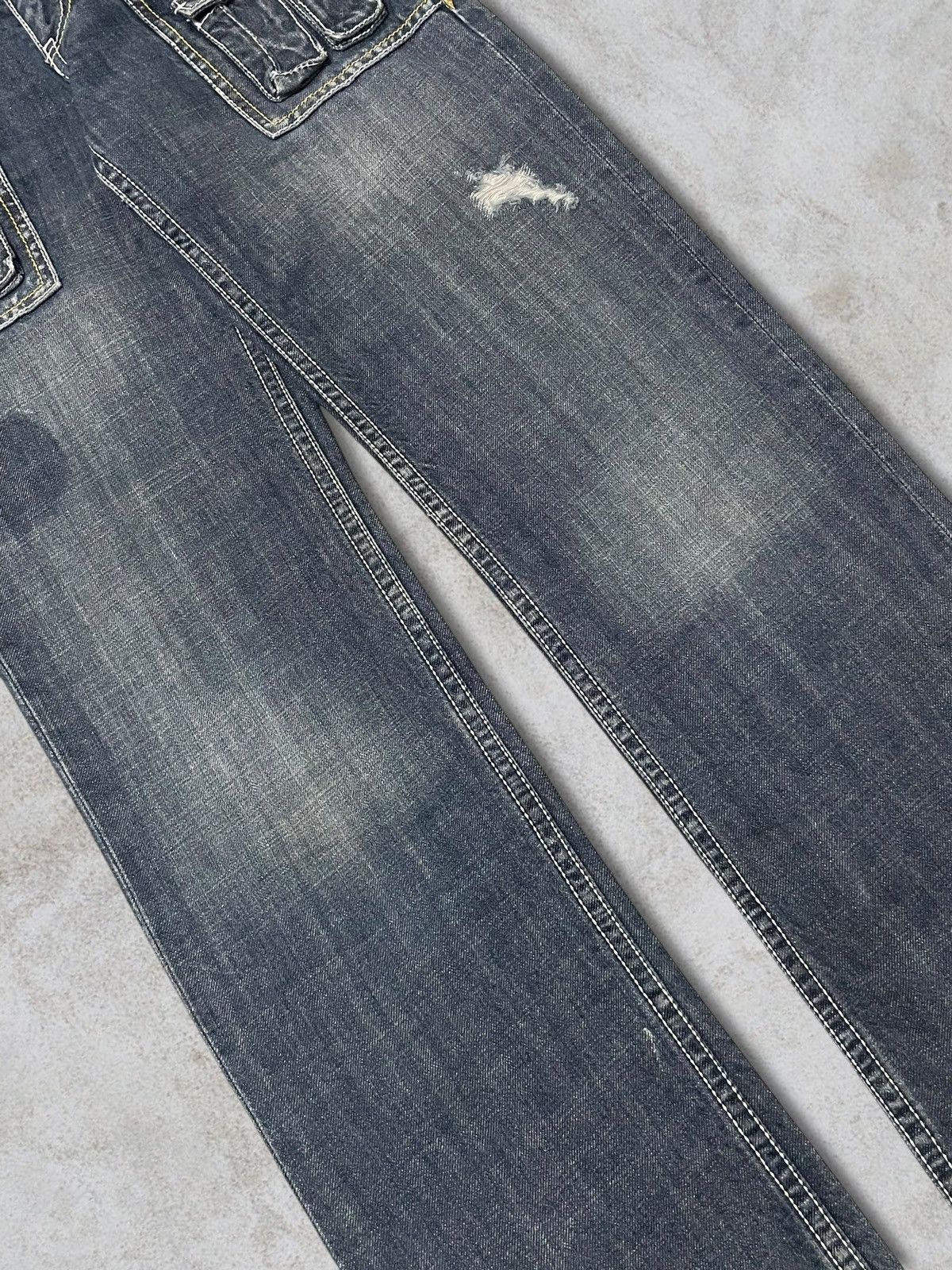 If Six Was Nine Vintage Genoese Tactical Embroidery Cross Logo Ripped Jeans Size 30" / US 8 / IT 44 - 7 Thumbnail