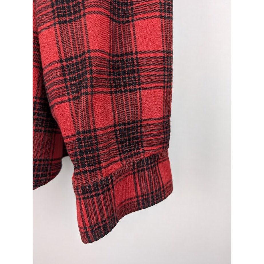 Balenciaga o1rshd1 Hooded Oversized Shirt Check in Red/Black Size US L / EU 52-54 / 3 - 7 Thumbnail