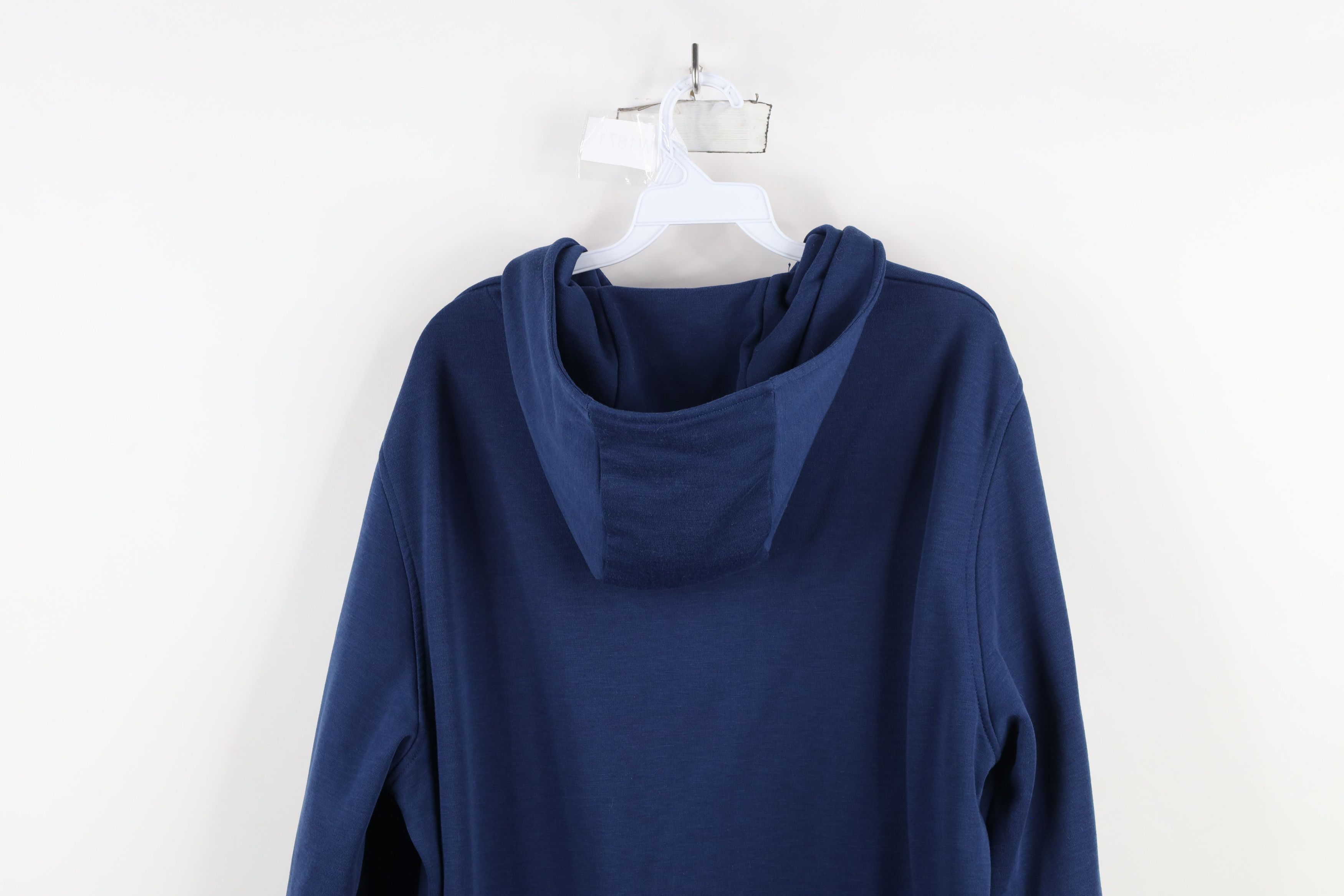 Footjoy × Vintage FootJoy Golf Soft Touch Henley Hoodie Sweatshirt Blue Size US L / EU 52-54 / 3 - 12 Thumbnail