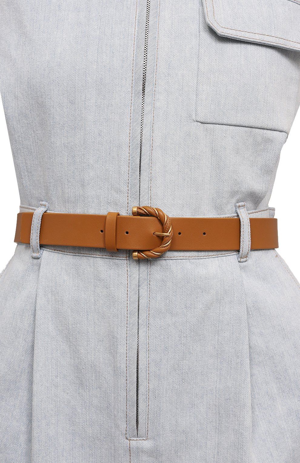Bottega Veneta BOTTEGA VENETA Twist camel brown leather belt 80 Size ONE SIZE - 2 Thumbnail
