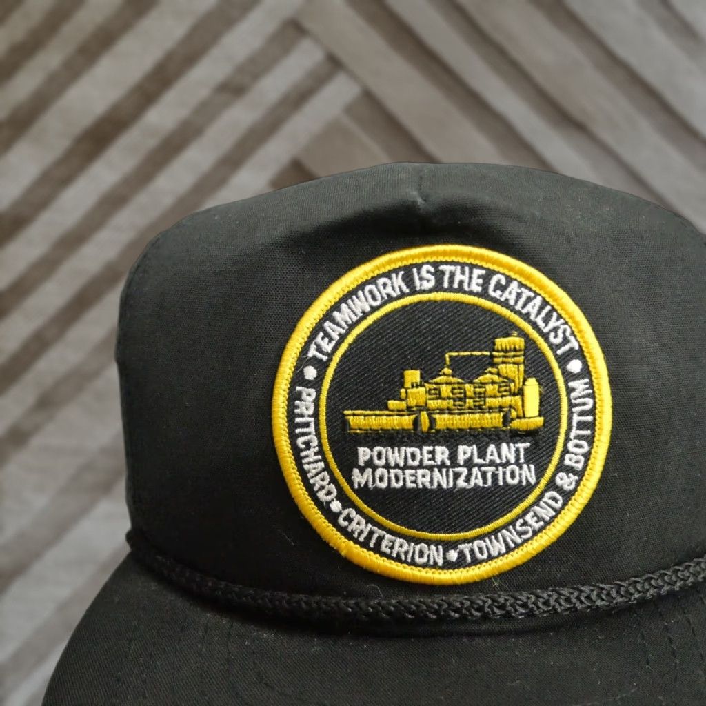 Vintage VINTAGE Hat Adult Mens Black Patch Union Team Work Snap Back Logo Adjustable"} Size ONE SIZE - 1 Thumbnail