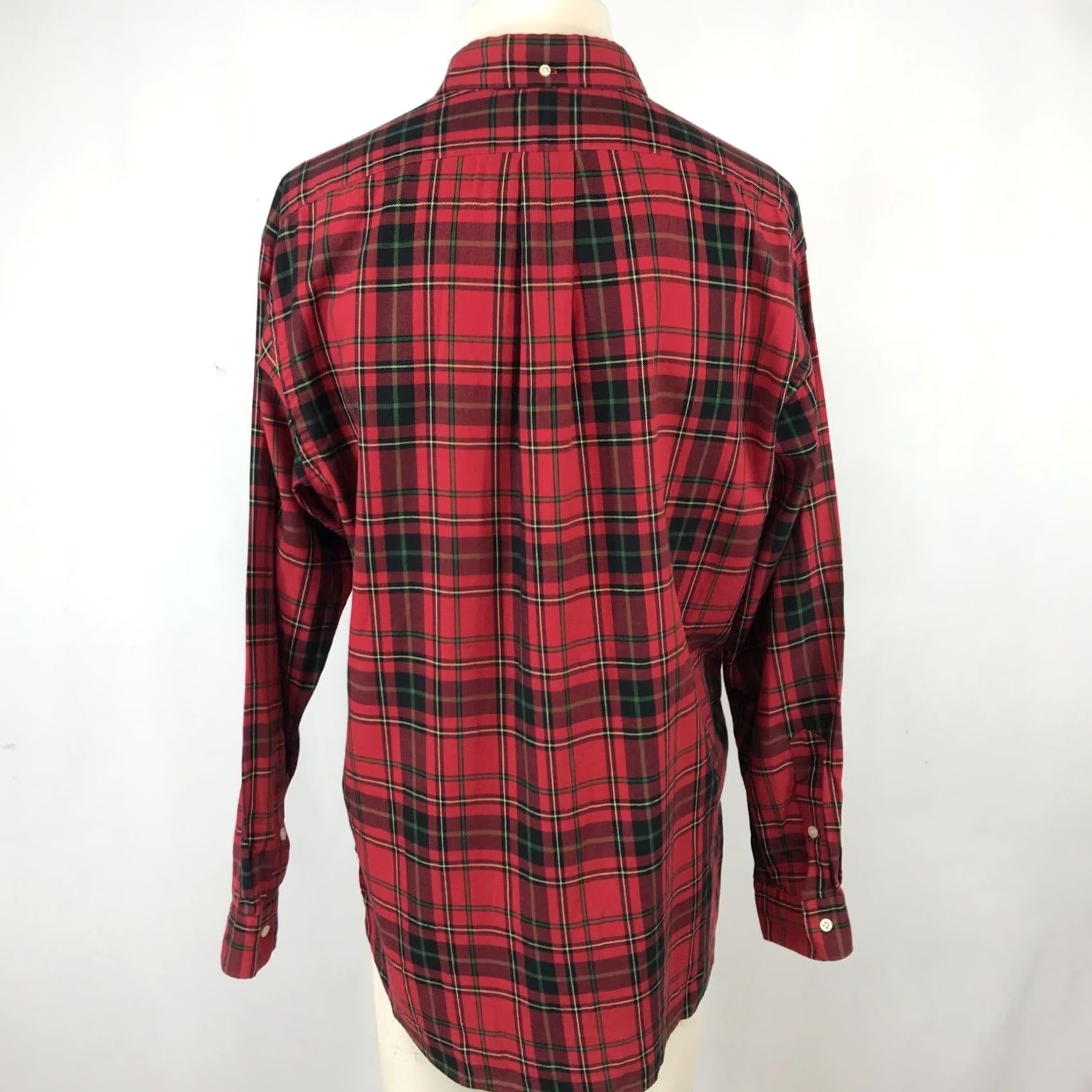 Ralph Lauren RALPH LAUREN Mens Medium RED PLAID LONG SLEEVE COLLARED BUTTON SHIRT W/POCKET Size US M / EU 48-50 / 2 - 5 Thumbnail