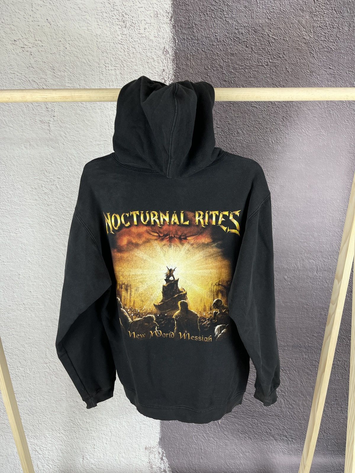 Band Tees × Vintage Nocturnal Rites New World Messiah vintage distressed hoodie Size US L / EU 52-54 / 3 - 3 Thumbnail