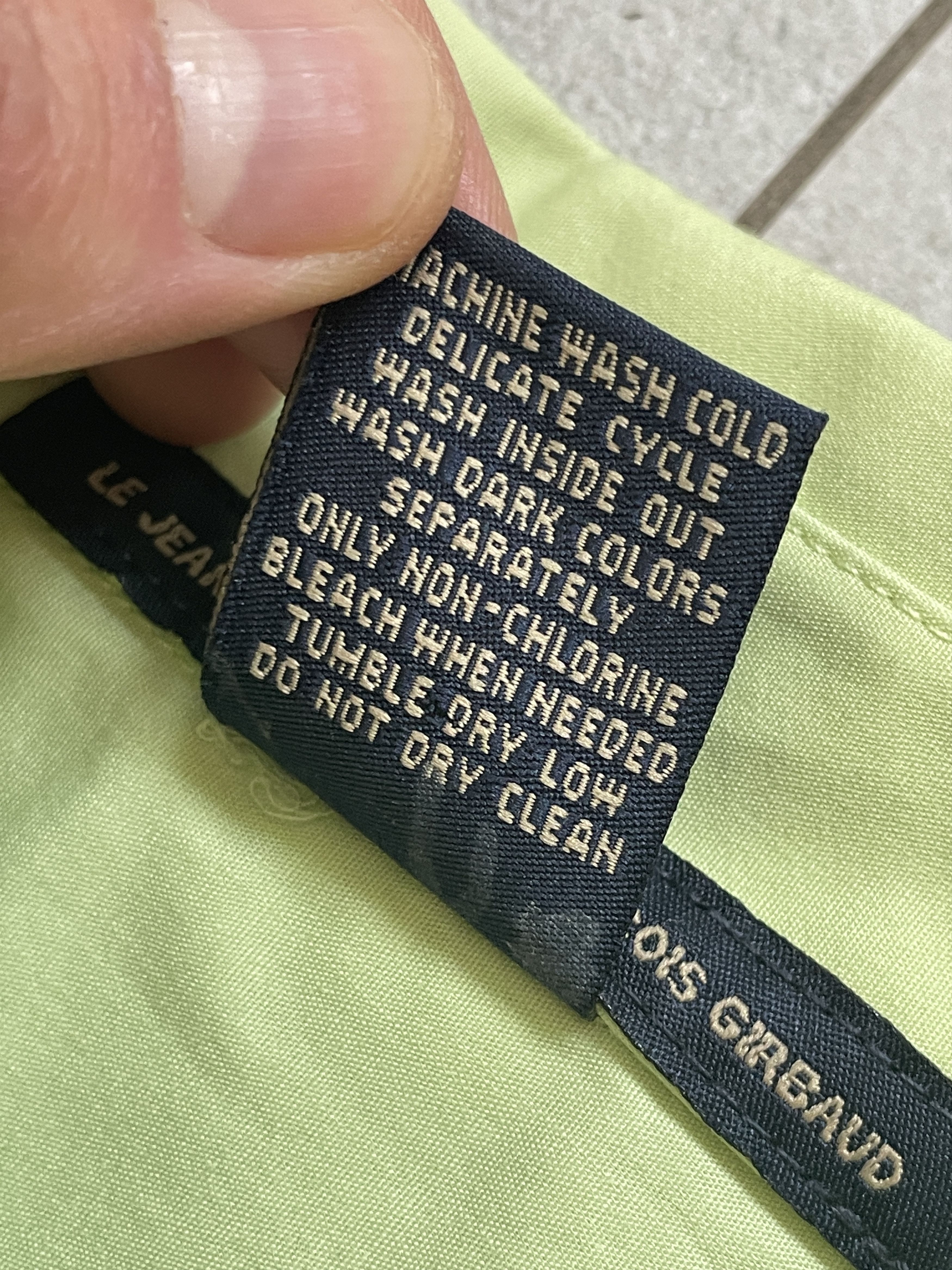 Marithe + Francois Girbaud M + FG LE JEAN DE MARITHE FRANCOIS GIRBAUD LIME BAGGY SHIRT Size US XXL / EU 58 / 5 - 3 Thumbnail