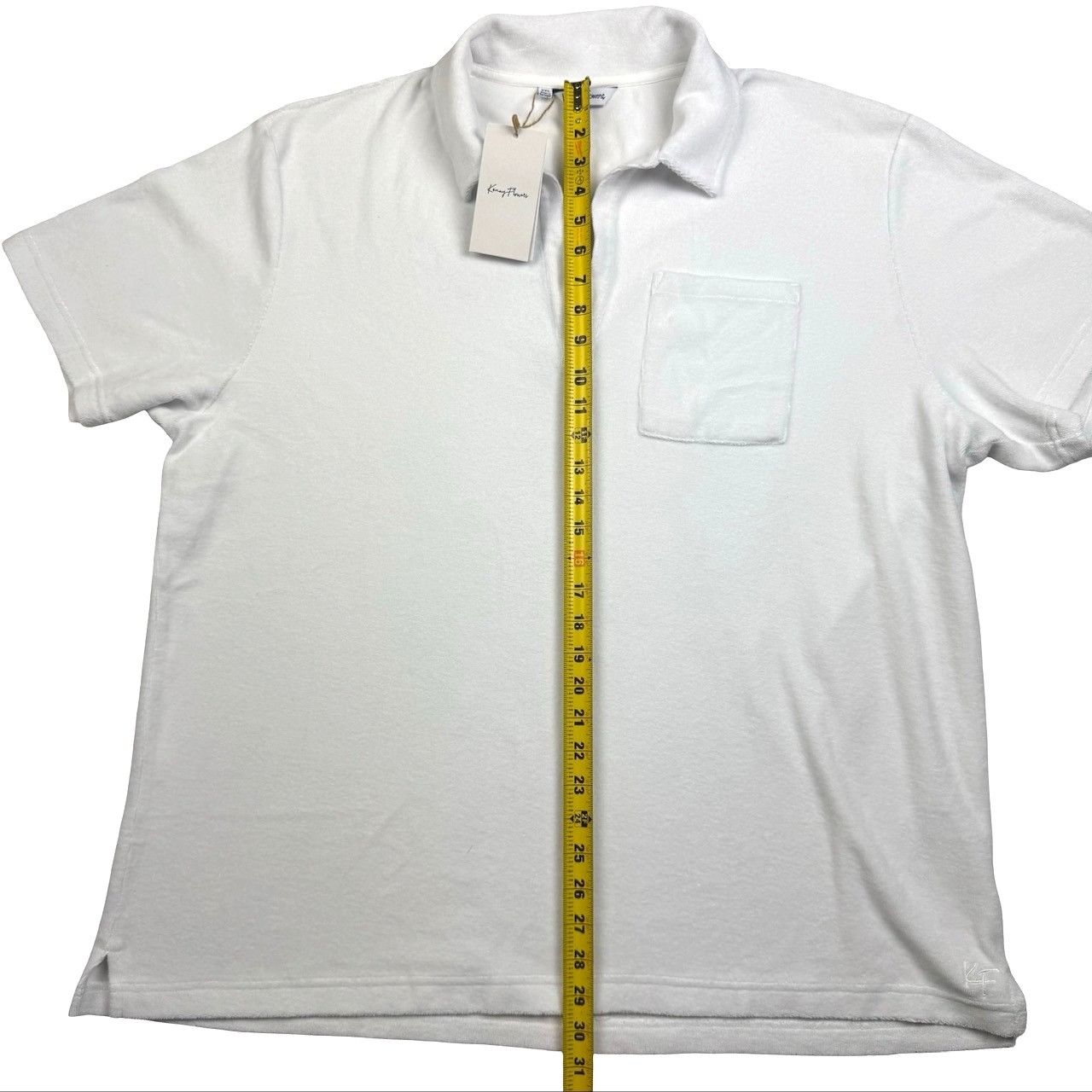 Kenny Flowers NEW Kenny Flowers Men's Terry Cloth Pocket Polo Shirt White Size US XXL / EU 58 / 5 - 7 Thumbnail