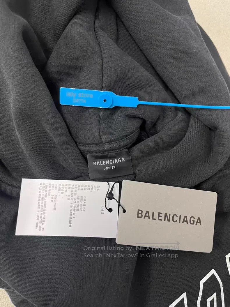 Balenciaga Balenciaga Letter Logo Pattern Printed Hooded Long Sleeve Size US L / EU 52-54 / 3 - 5 Thumbnail