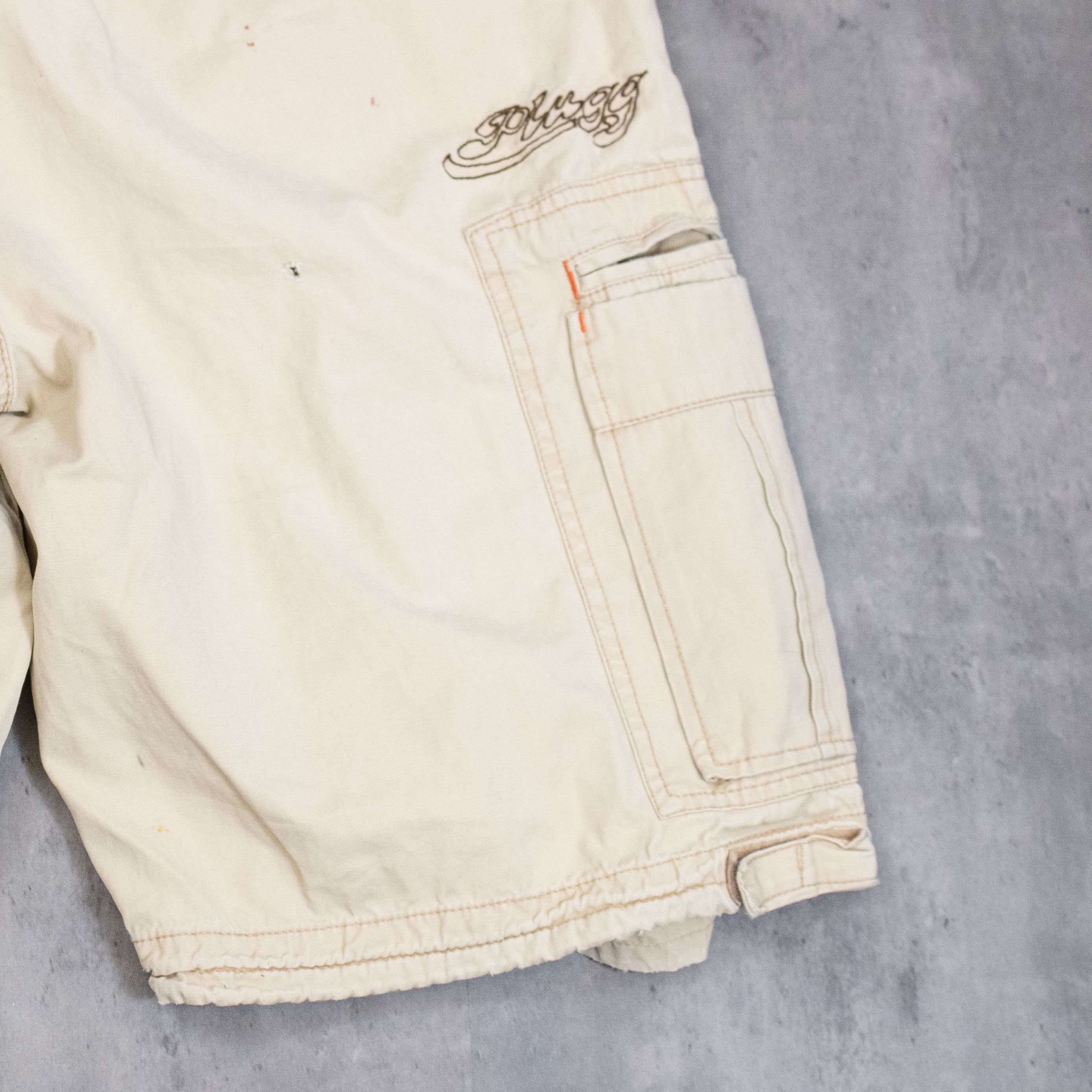 Vintage Y2K 2000's Baggy Below the Knee Cargo Tan Distressed Shorts Size US 34 / EU 50 - 14 Thumbnail