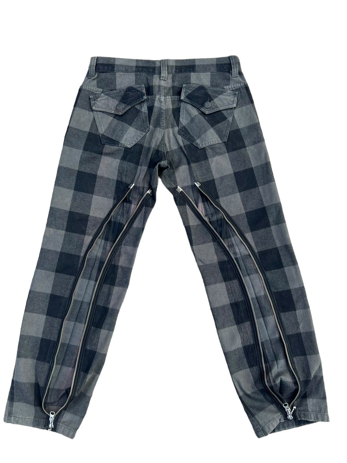 Vintage Japan Brand WORLD WIDE LOVE! Tartan Punk Zipper Bondage Size US 30 / EU 46 - 3 Thumbnail