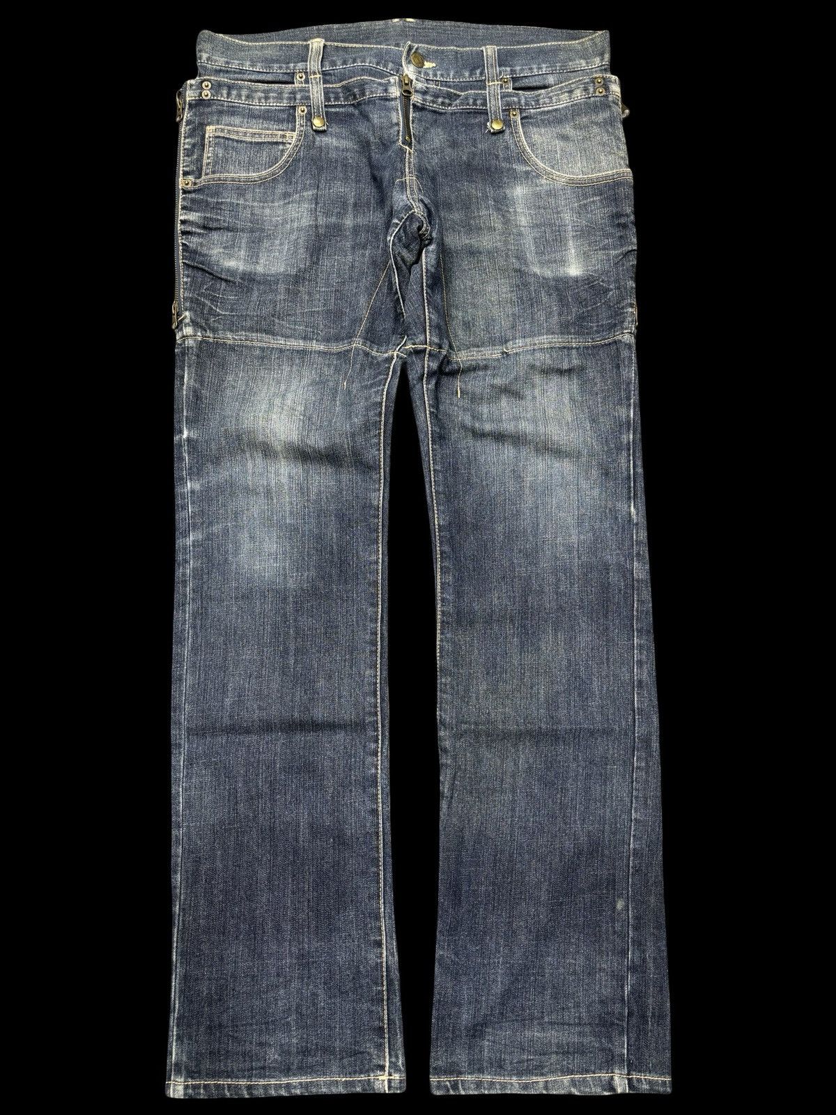 PPFM 💥Archival Style💥PPFM Double Waist Sick Design Jeans F628 Size US 35 - 1 Thumbnail