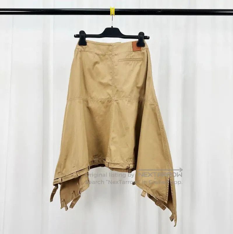 Loewe Loewe Asymmetrical Khaki Midi Skirt . Size 22" - 2 Thumbnail
