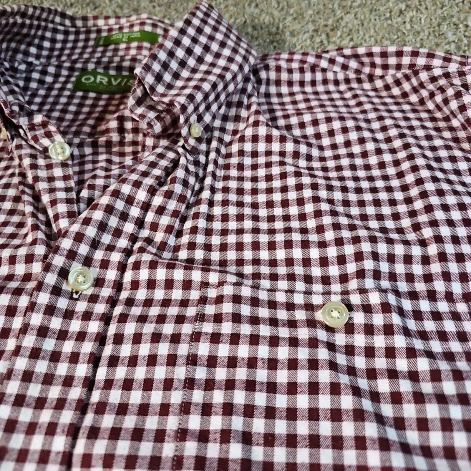 Orvis Orvis Checkered XL Button Up Shirt Stained Size US XL / EU 56 / 4 - 4 Thumbnail