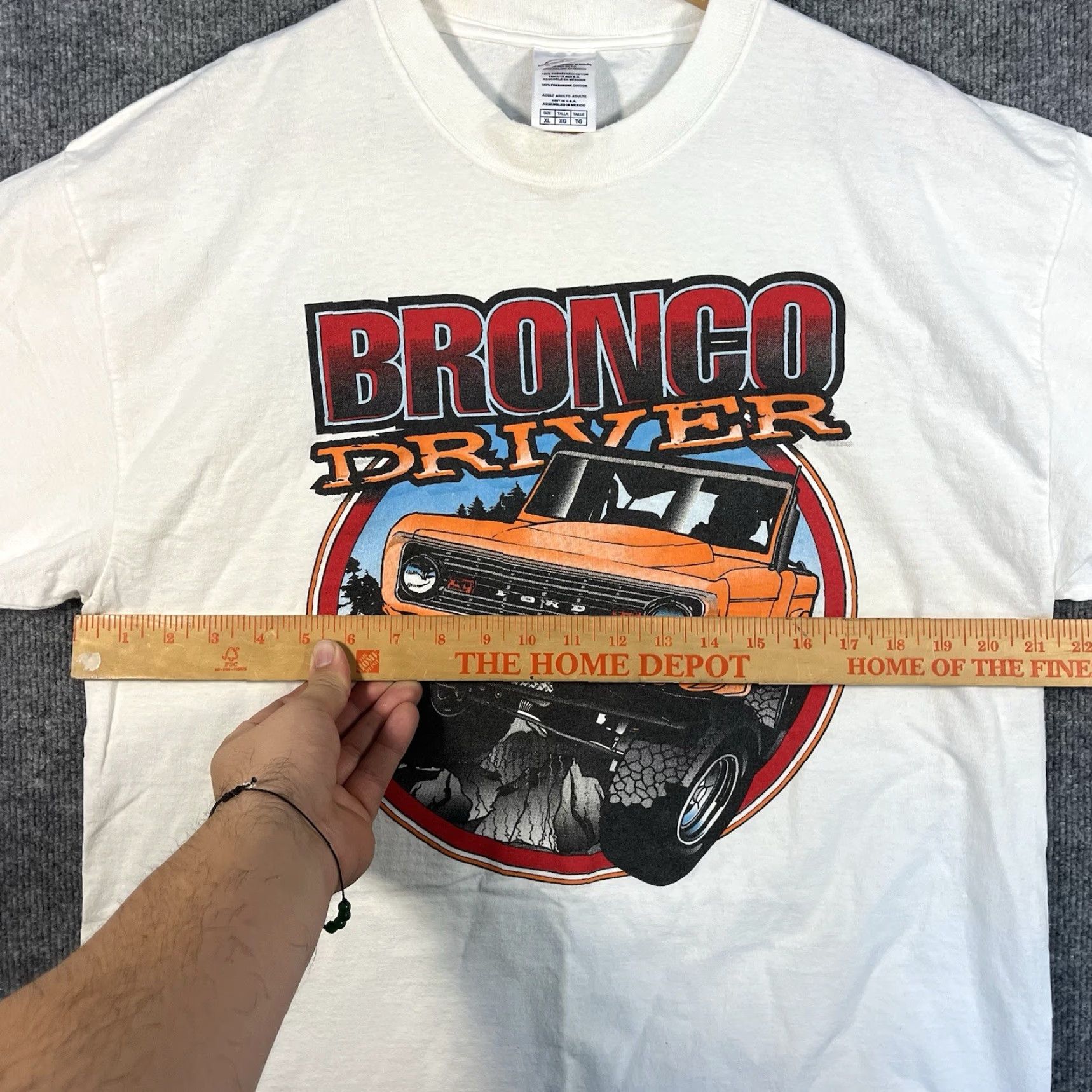 Gildan VINTAGE Ford Bronco Graphic T Shirt Mens XL White Off Road Truck Tee 90s Gildan Crew Neck Short Sleeve Cotton Blend Jersey Size US XL / EU 56 / 4 - 4 Thumbnail