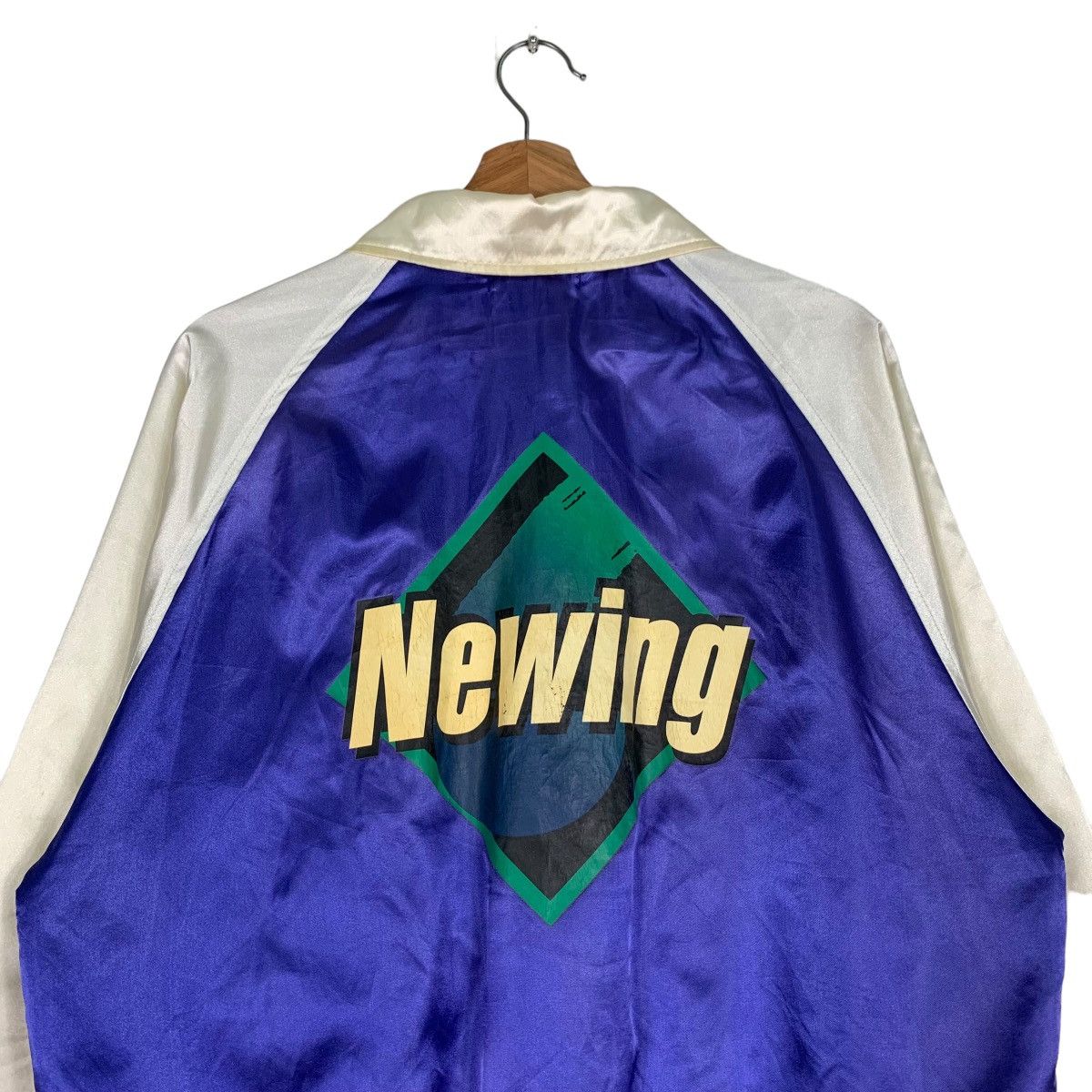 Japanese Brand NEWING Big Logo Colorblock Coach Jacket #0386-C18 Size US L / EU 52-54 / 3 - 2 Thumbnail