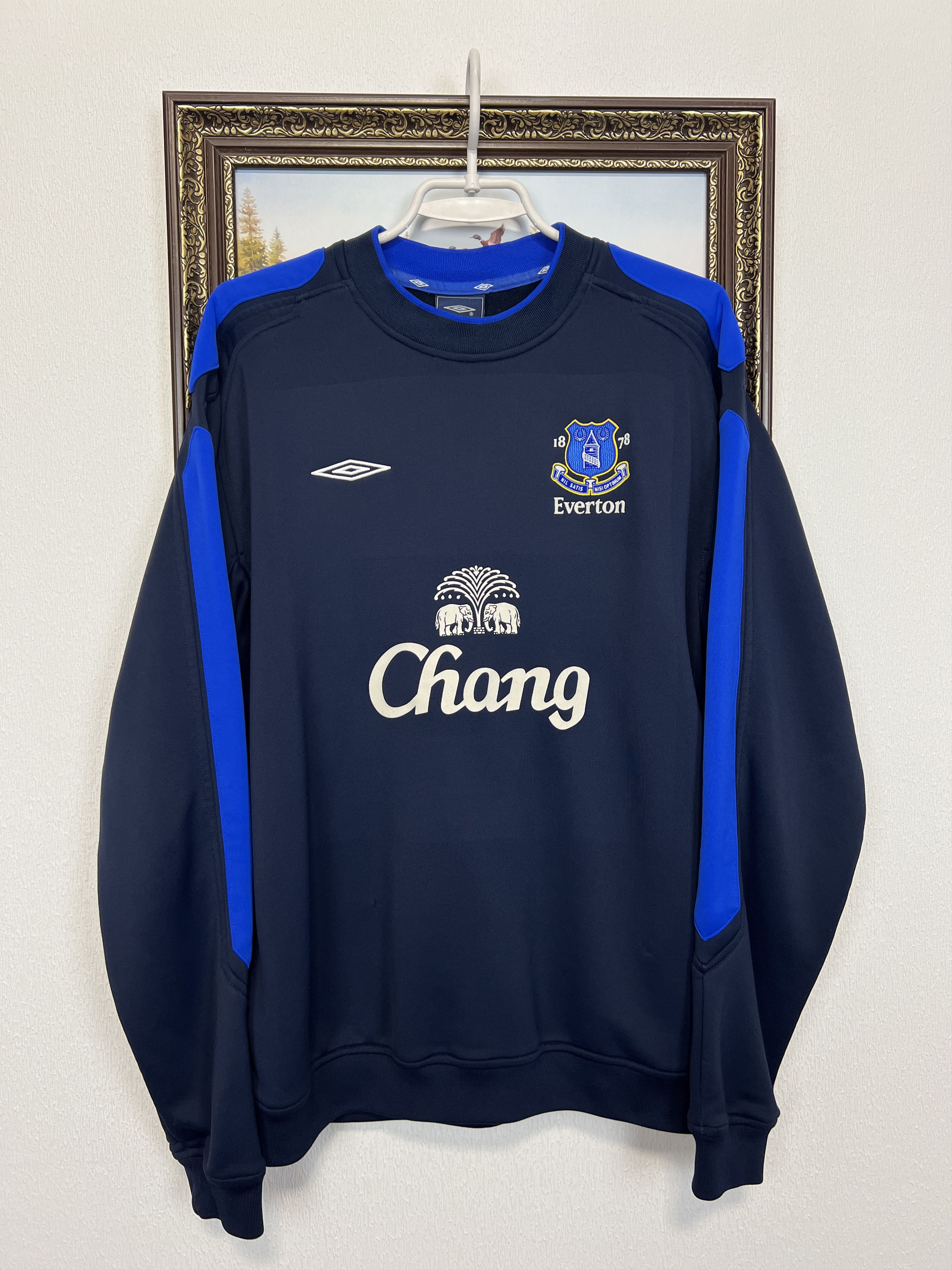 Umbro Everton Football Sweatshirt Soccer Track Top Crewneck Jacket Size US L / EU 52-54 / 3 - 1 Thumbnail