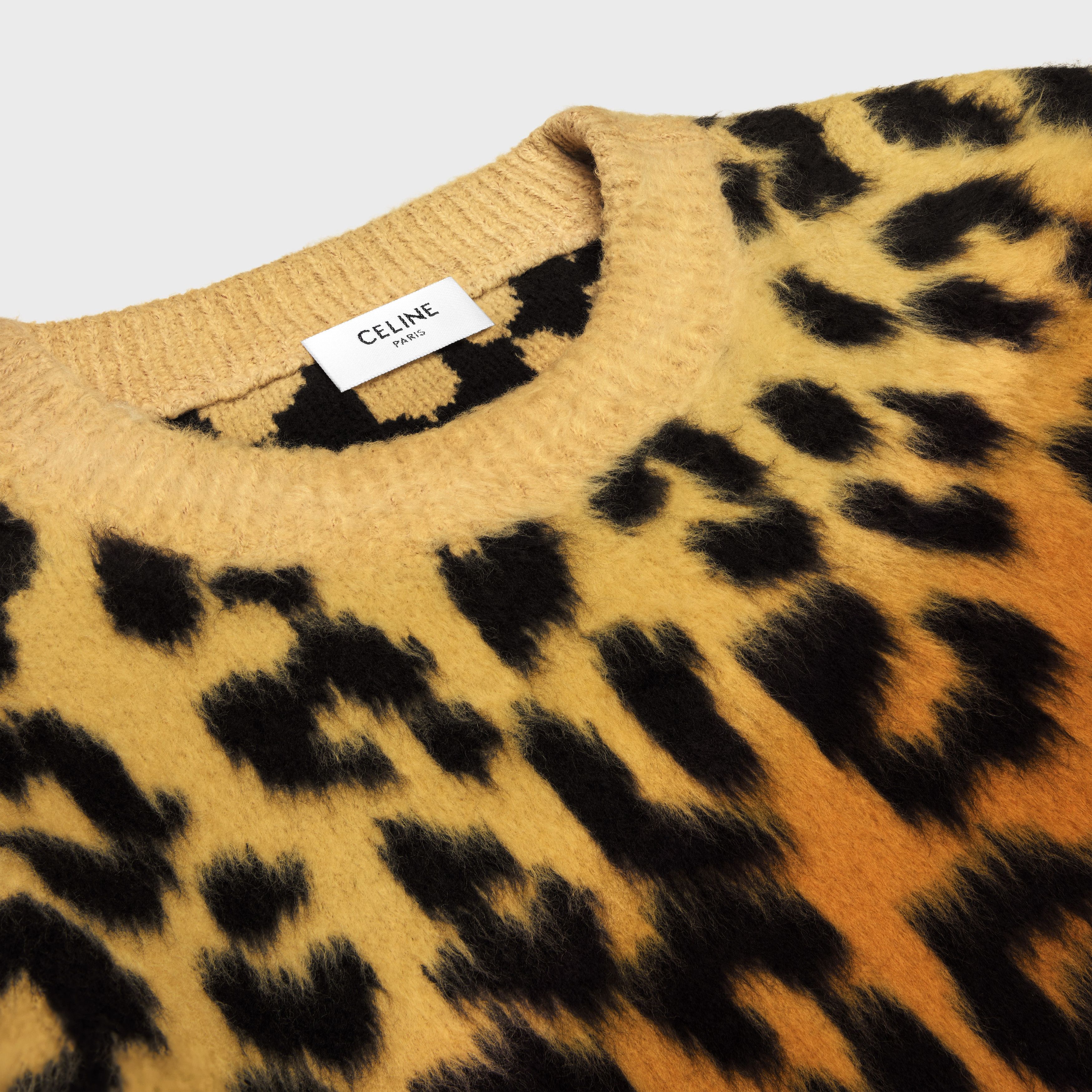 Celine o1bcso1str0425 2AD0G Croppped Crew Neck Sweater Size L / US 10 / IT 46 - 3 Thumbnail