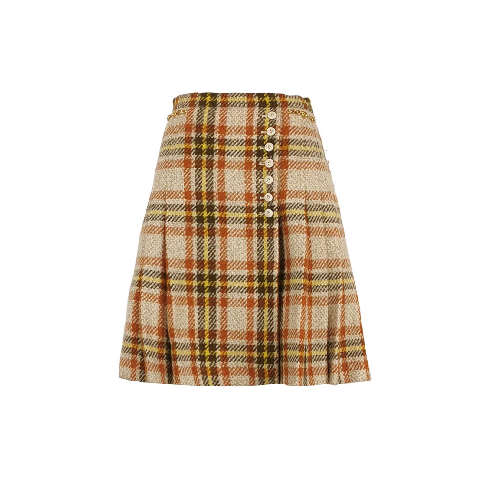 Gucci Gucci Plaid Wool Blend Mini Skirt Size 36 Size 25" / US 0 / IT 36 - 1 Thumbnail