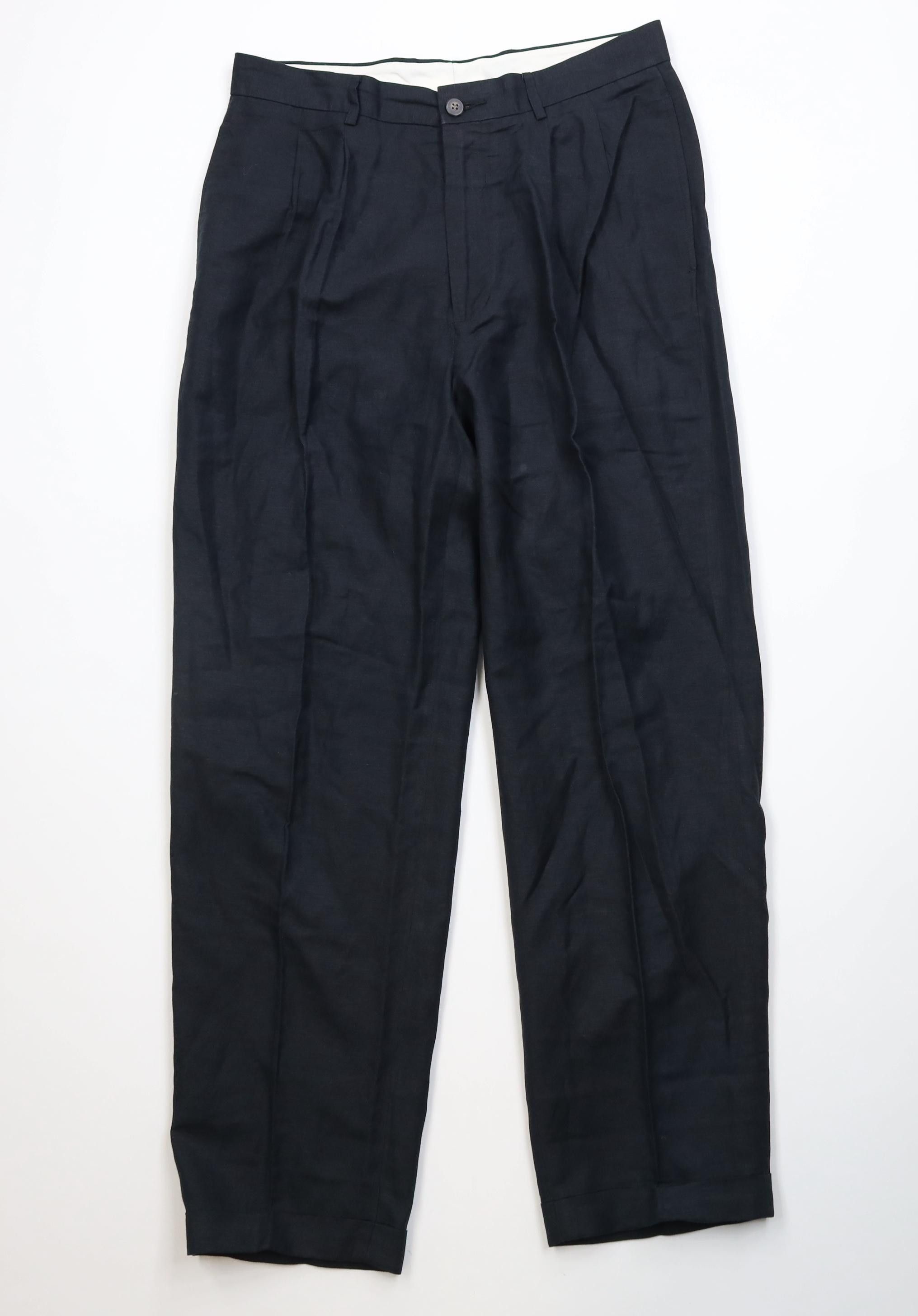 Vintage Vintage 90s Streetwear Gabardine Blend Chino Pants Black Size US 34 / EU 50 - 1 Thumbnail