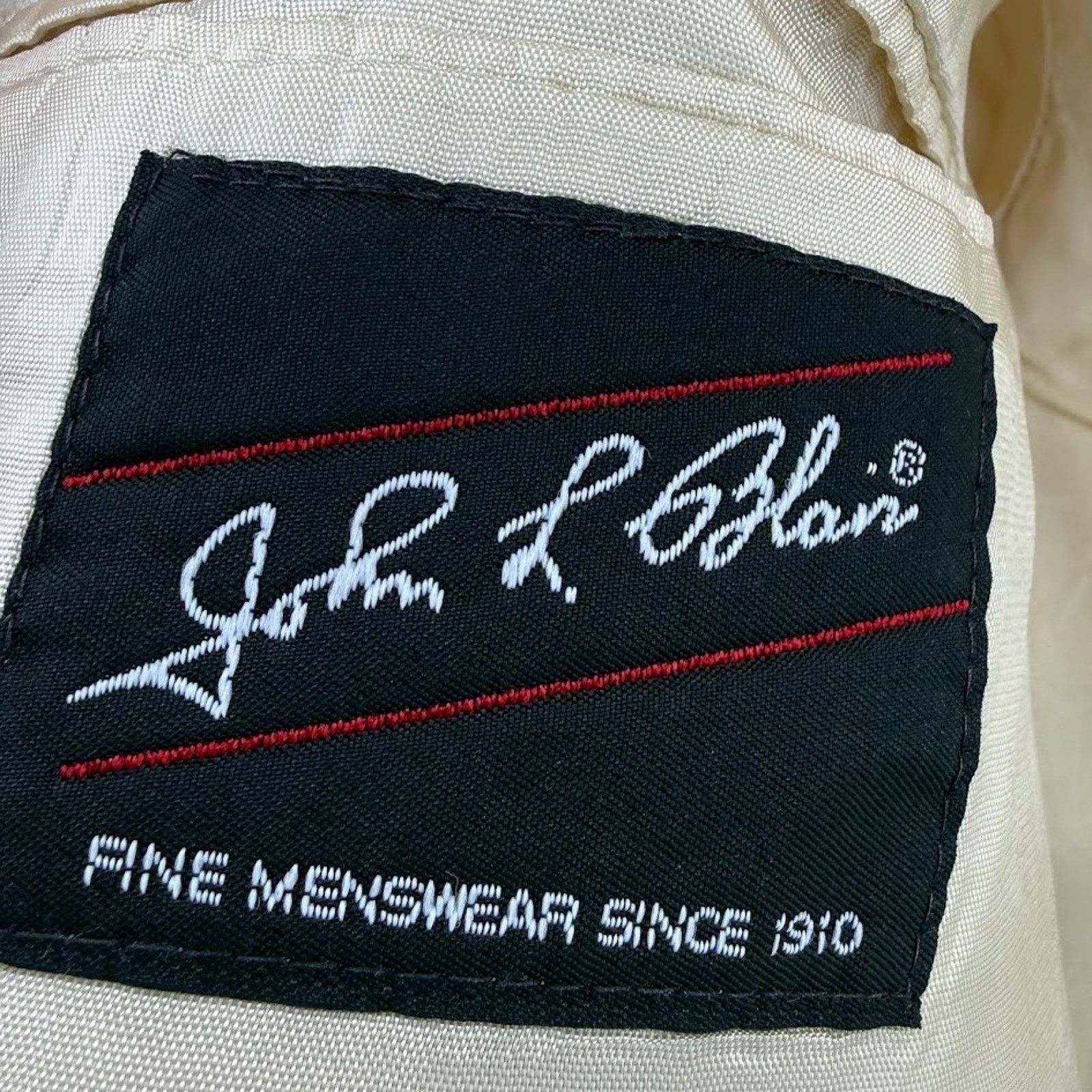 & Other Stories Vintage John L Blair Cream Blazer Mens 44L USA Made Ivory Size 44L - 3 Thumbnail