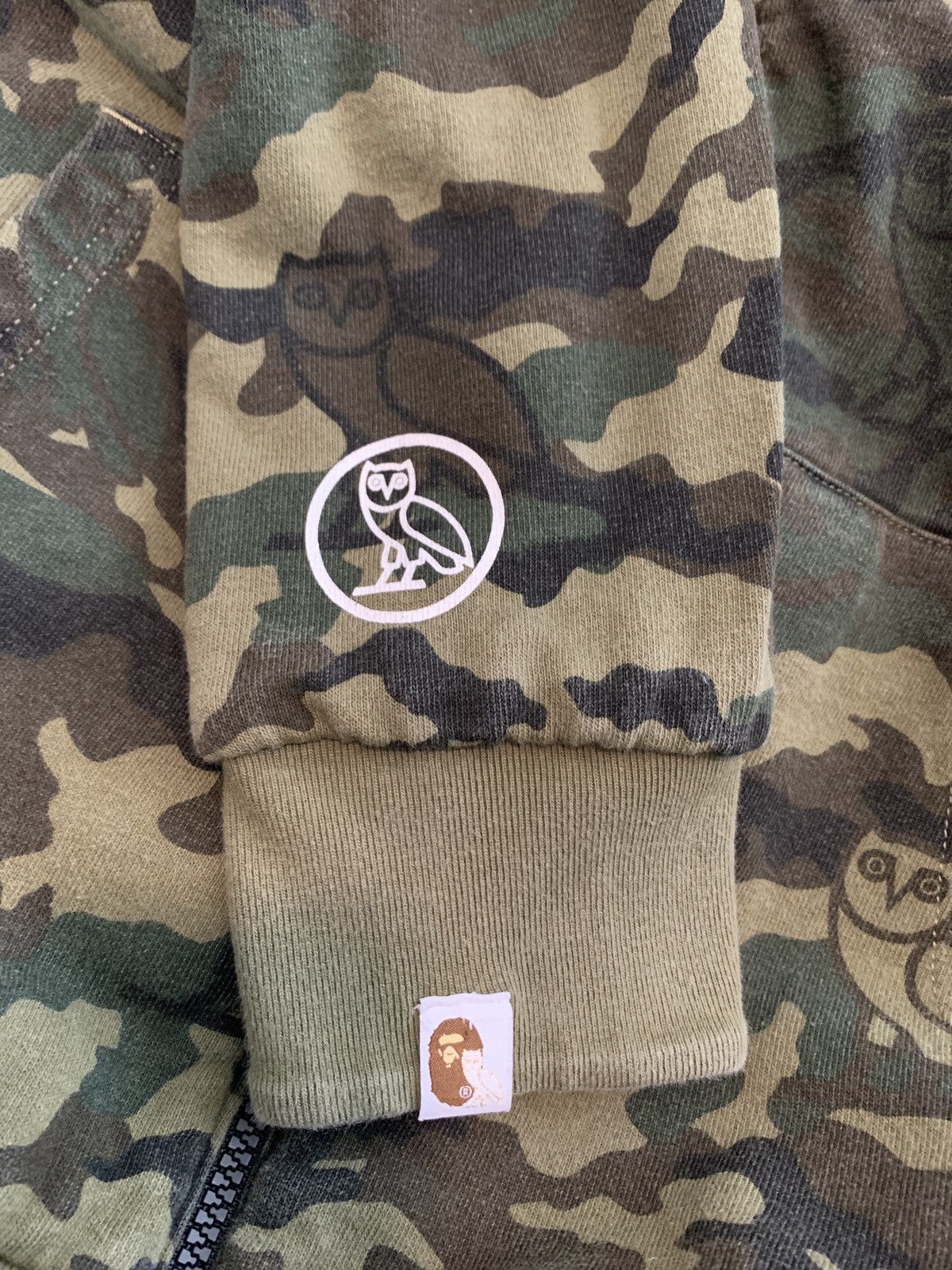 Bape x OVO Woodland Camo Shark Reversible Full Zip Hoodie