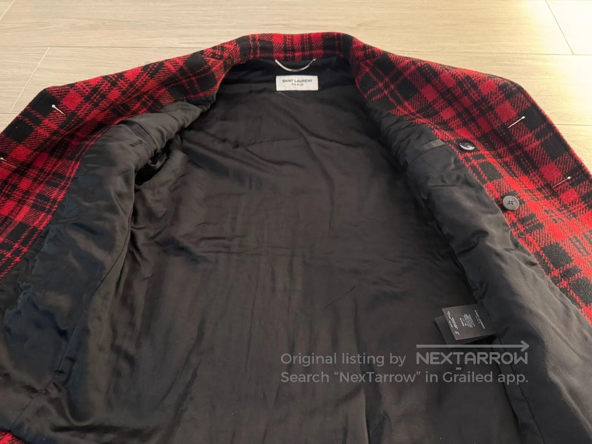 Saint Laurent Paris Saint Laurent Hedi Slimane Plaid Coat. Size US S / EU 44-46 / 1 - 2 Thumbnail