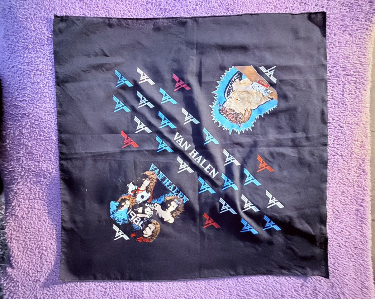 Other Vintage 80s Van Halen 1984 Smoking Cherub Bandana Size ONE SIZE - 4 Thumbnail