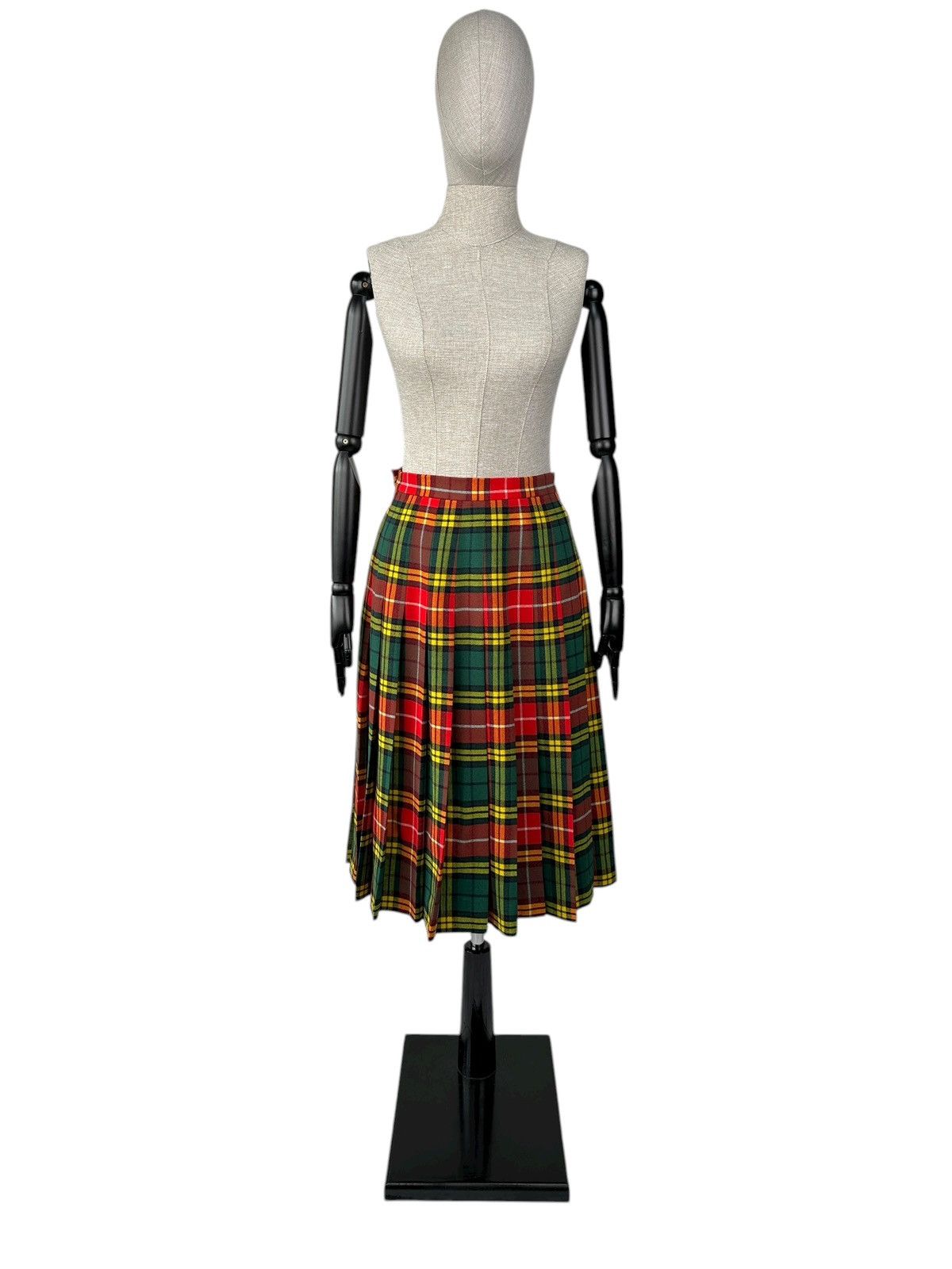 Burberry 90s BURBERRYS 100% Wool Plaid Pleated Long Skirt Multicolor Size 32" / US 10 / IT 46 - 3 Thumbnail