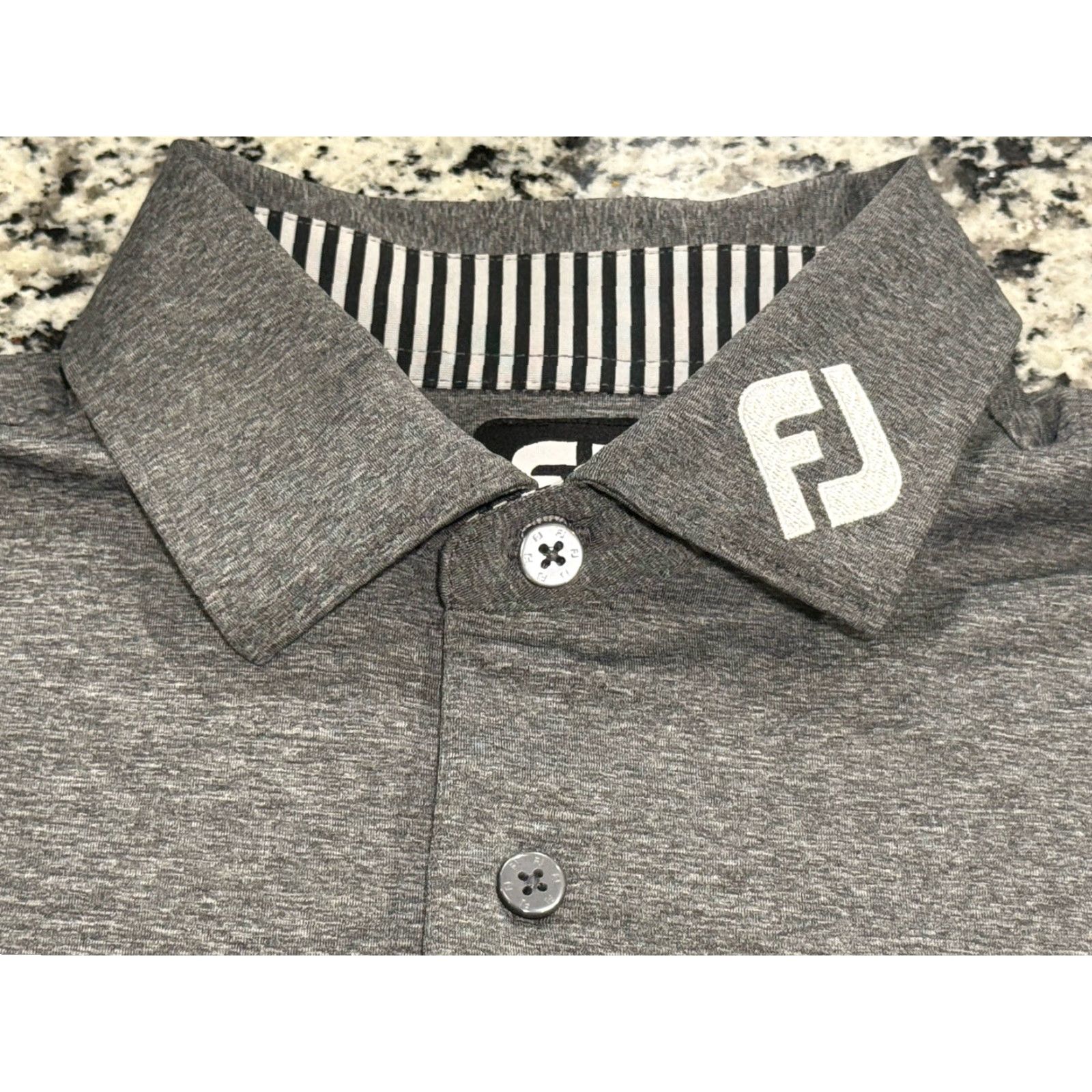 Footjoy FootJoy Shirt Adult M Gray Golf Polo Stretch PGA Performance Player Tournament Mens Size US M / EU 48-50 / 2 - 3 Thumbnail
