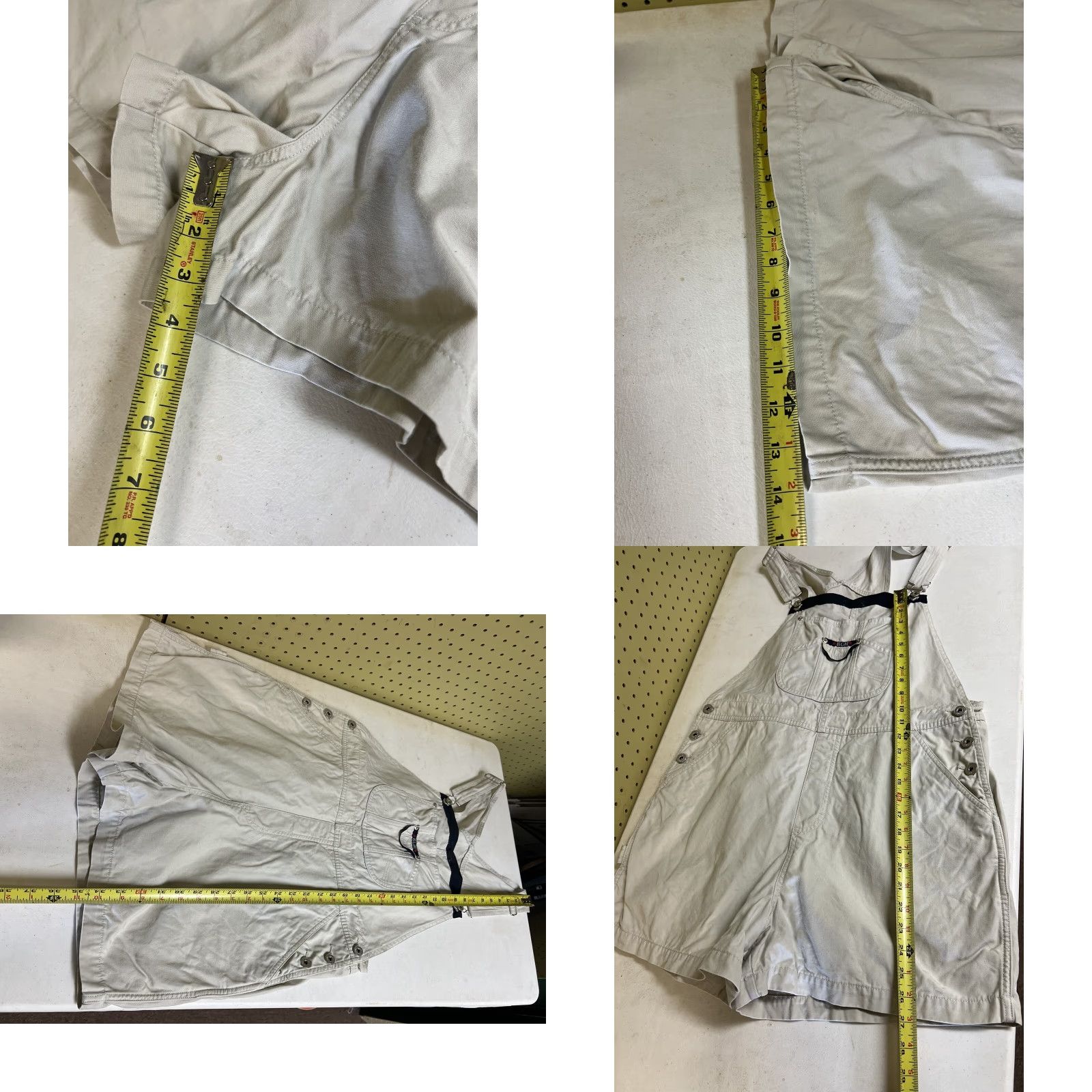 Vintage VINTAGE B.U.M. Equipment OVERALLS WOMENS Shortalls Khaki XL BIB 90s Size 40" / US 18 - 8 Thumbnail