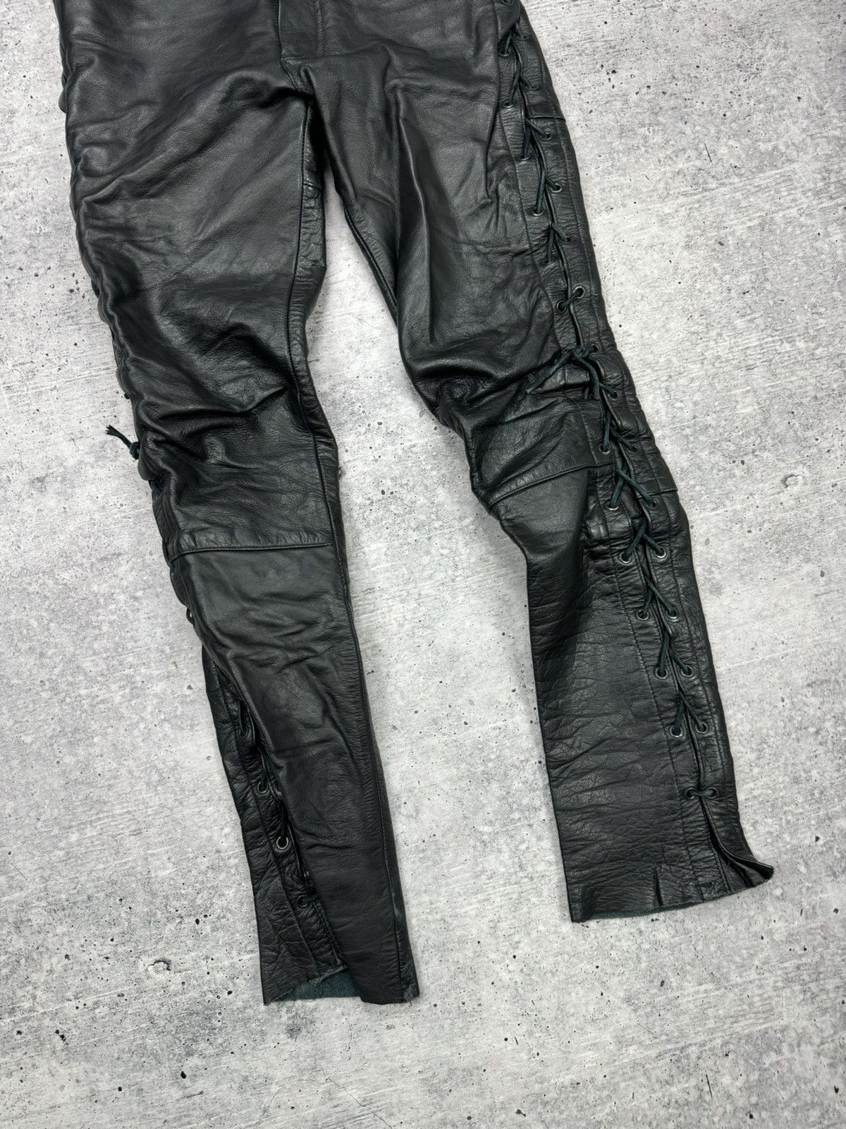 Genuine Leather × Vintage Vintage 90’s Y2K Style Casual Cowboy Genuine Leather Pants Size US 30 / EU 46 - 2 Thumbnail